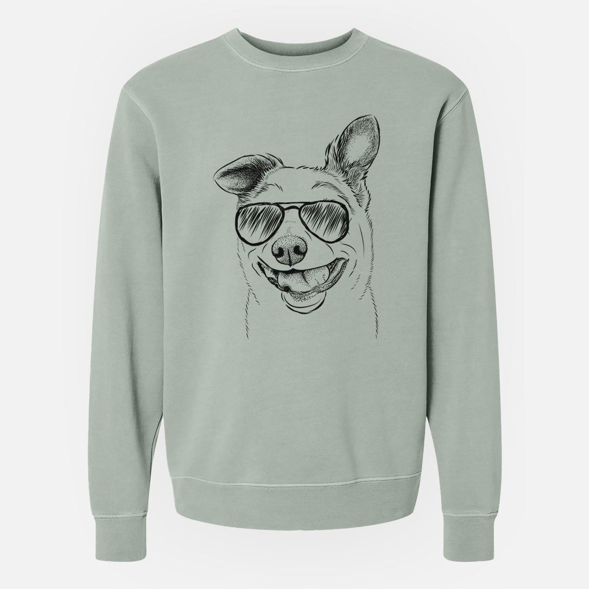 Aviator Mortimer the Mixed Breed - Unisex Pigment Dyed Crew Sweatshirt