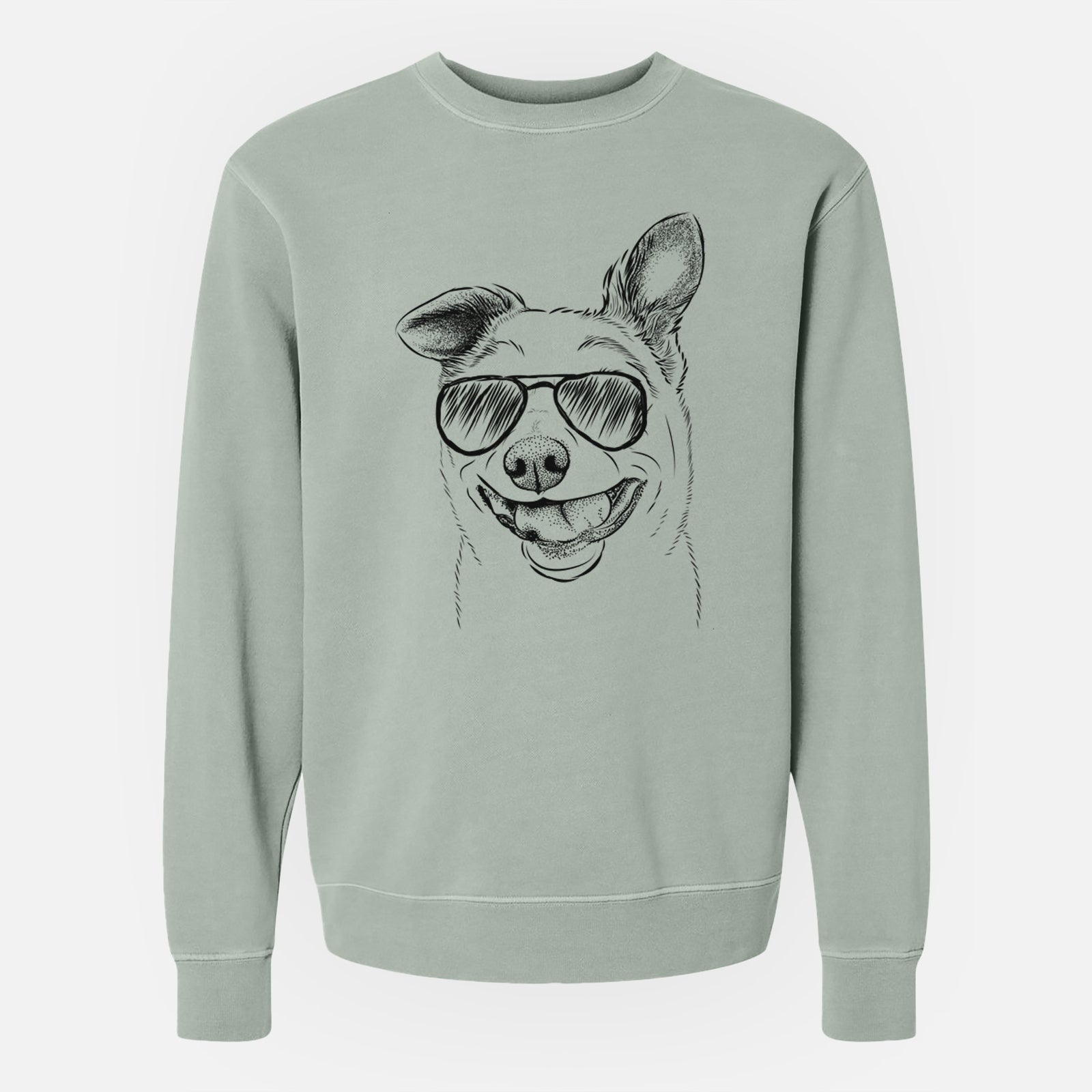 Aviator Mortimer the Mixed Breed - Unisex Pigment Dyed Crew Sweatshirt