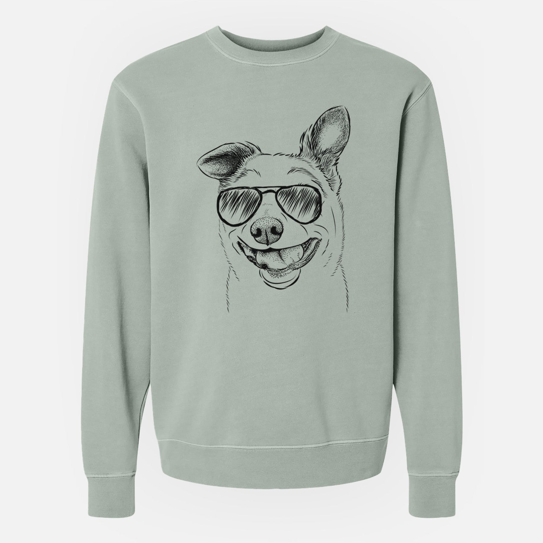 Aviator Mortimer the Mixed Breed - Unisex Pigment Dyed Crew Sweatshirt