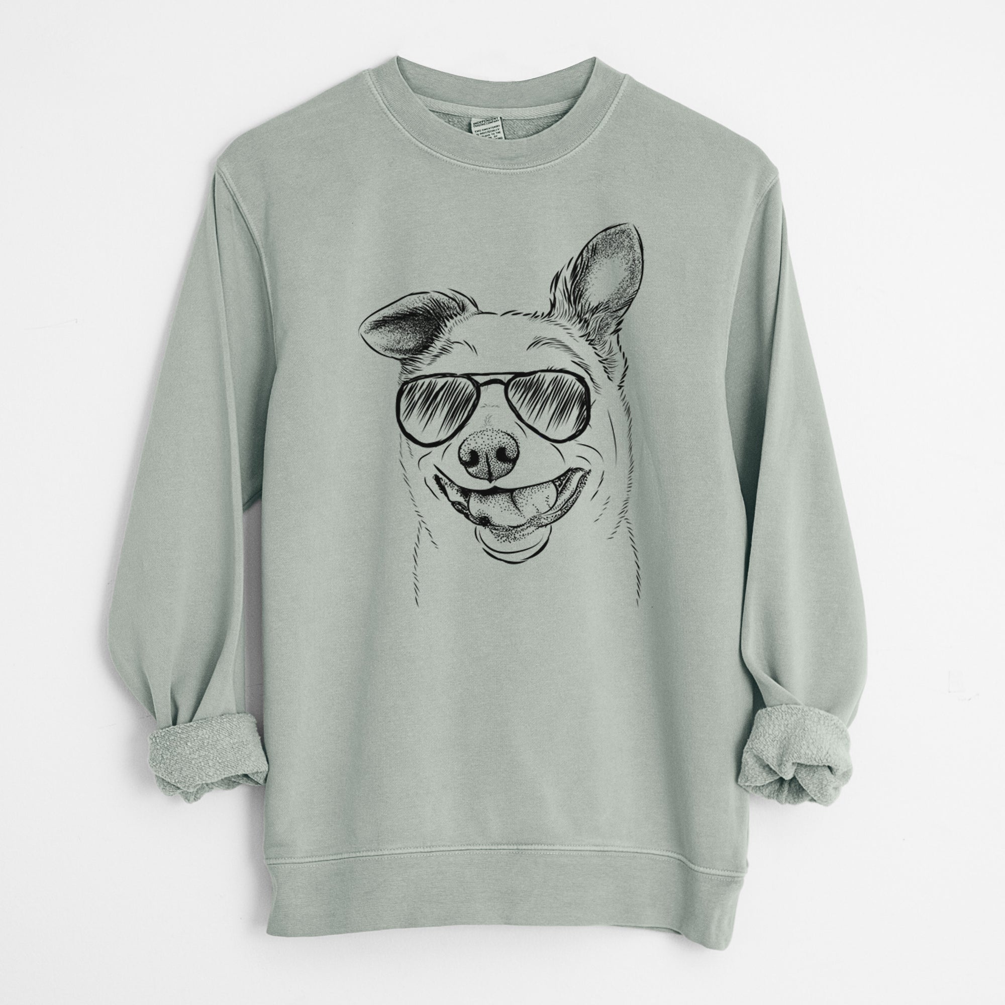 Aviator Mortimer the Mixed Breed - Unisex Pigment Dyed Crew Sweatshirt