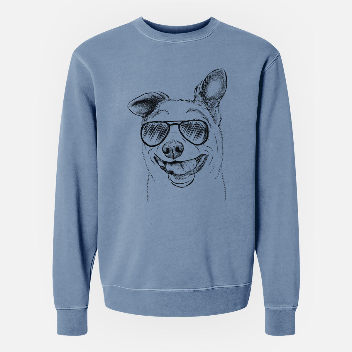 Aviator Mortimer the Mixed Breed - Unisex Pigment Dyed Crew Sweatshirt