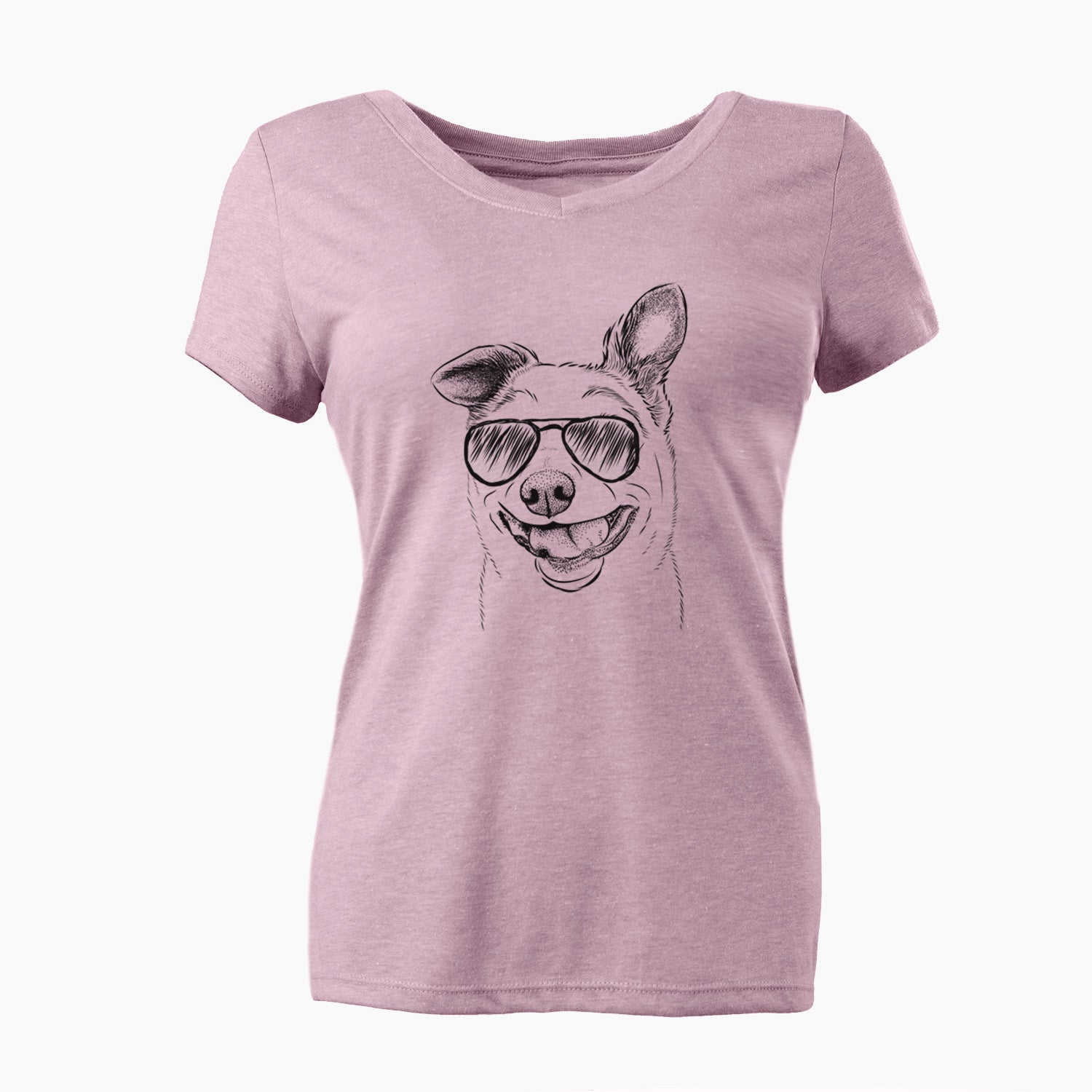 Aviator Mortimer the Mixed Breed - Women's V-neck Shirt