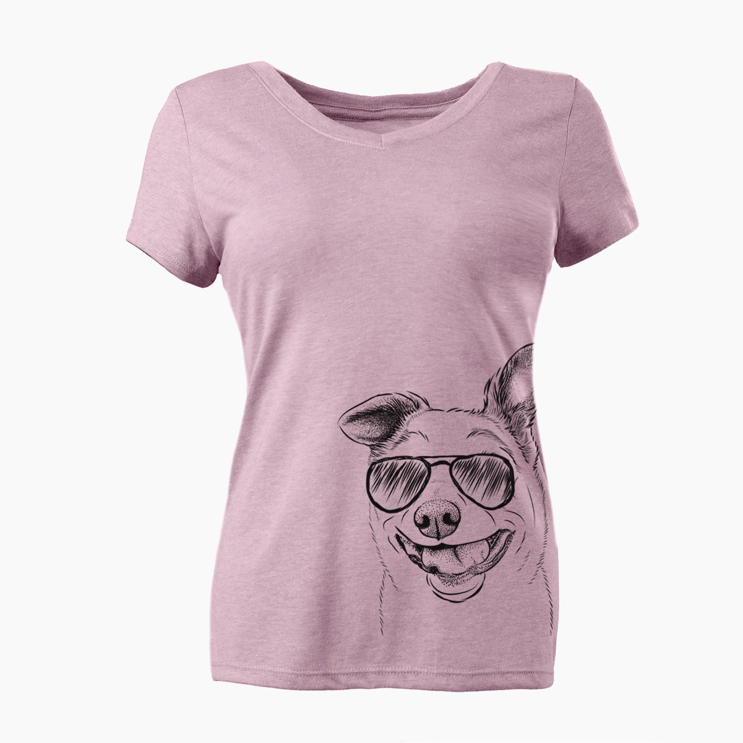 Aviator Mortimer the Mixed Breed - Women's V-neck Shirt