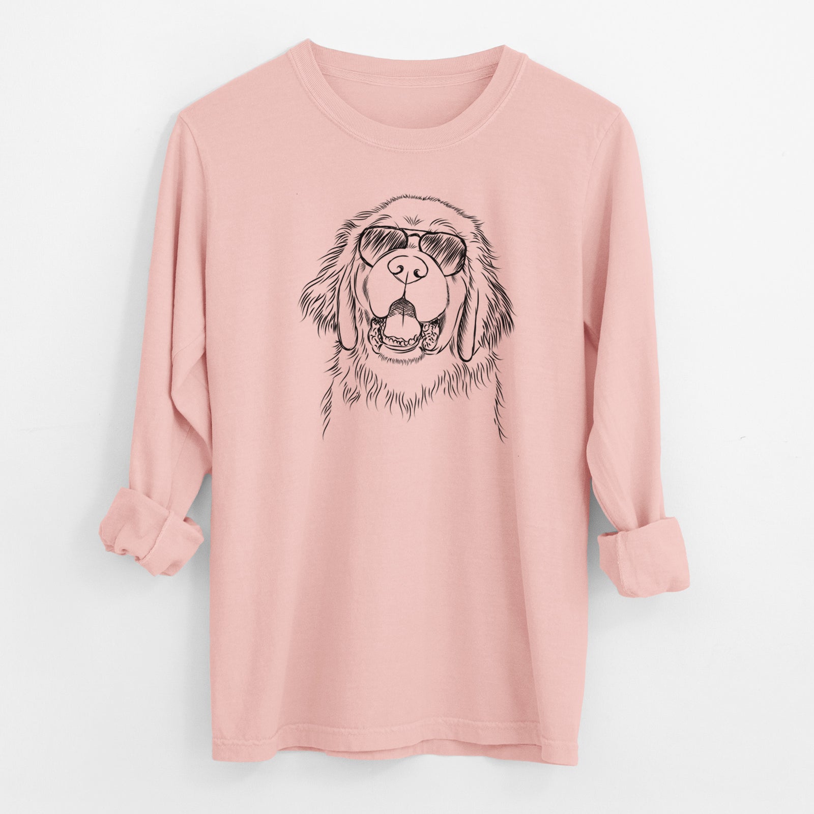 Aviator Mozart the Newfoundland - Men's Heavyweight 100% Cotton Long Sleeve