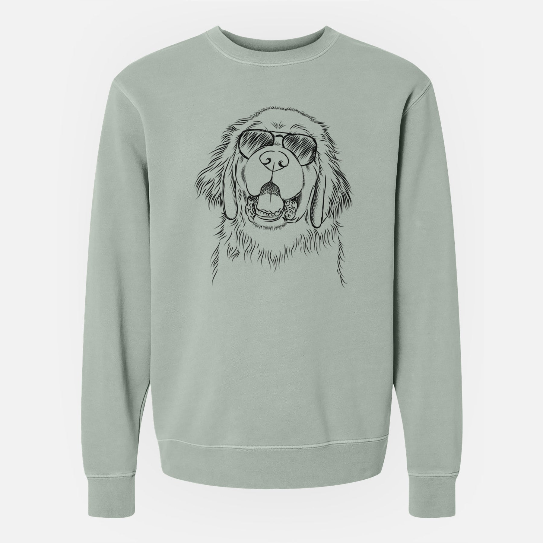 Aviator Mozart the Newfoundland - Unisex Pigment Dyed Crew Sweatshirt