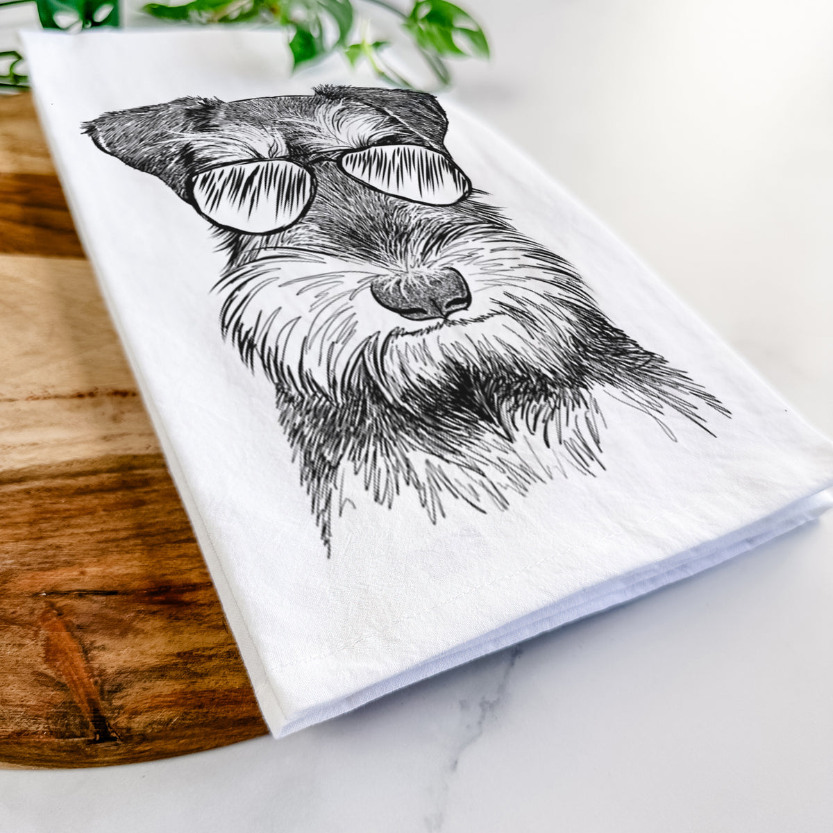 Murphy the Mini Schnauzer Tea Towel