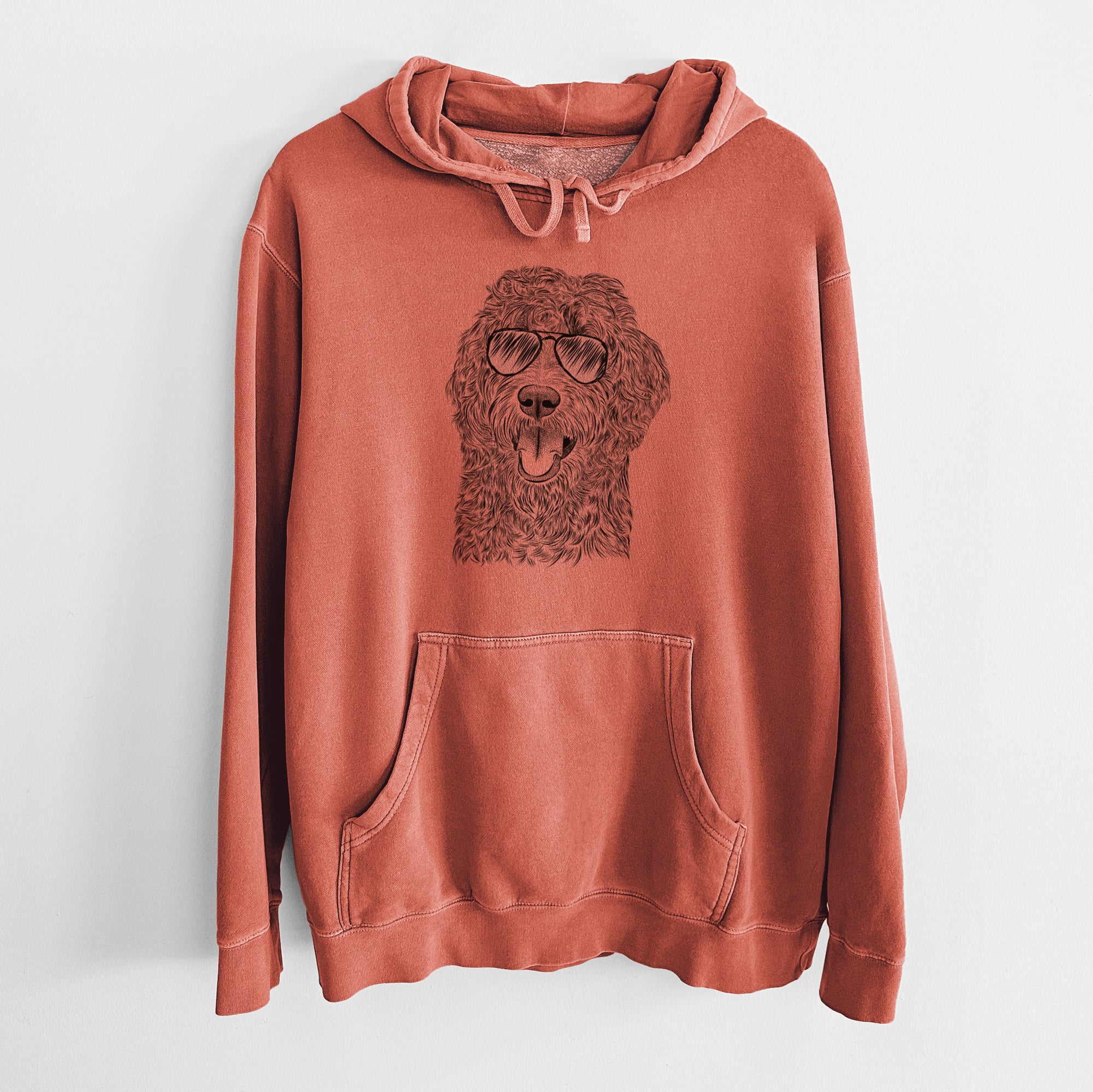 Aviator Murr Dog the Labradoodle - Unisex Pigment Dyed Hoodie