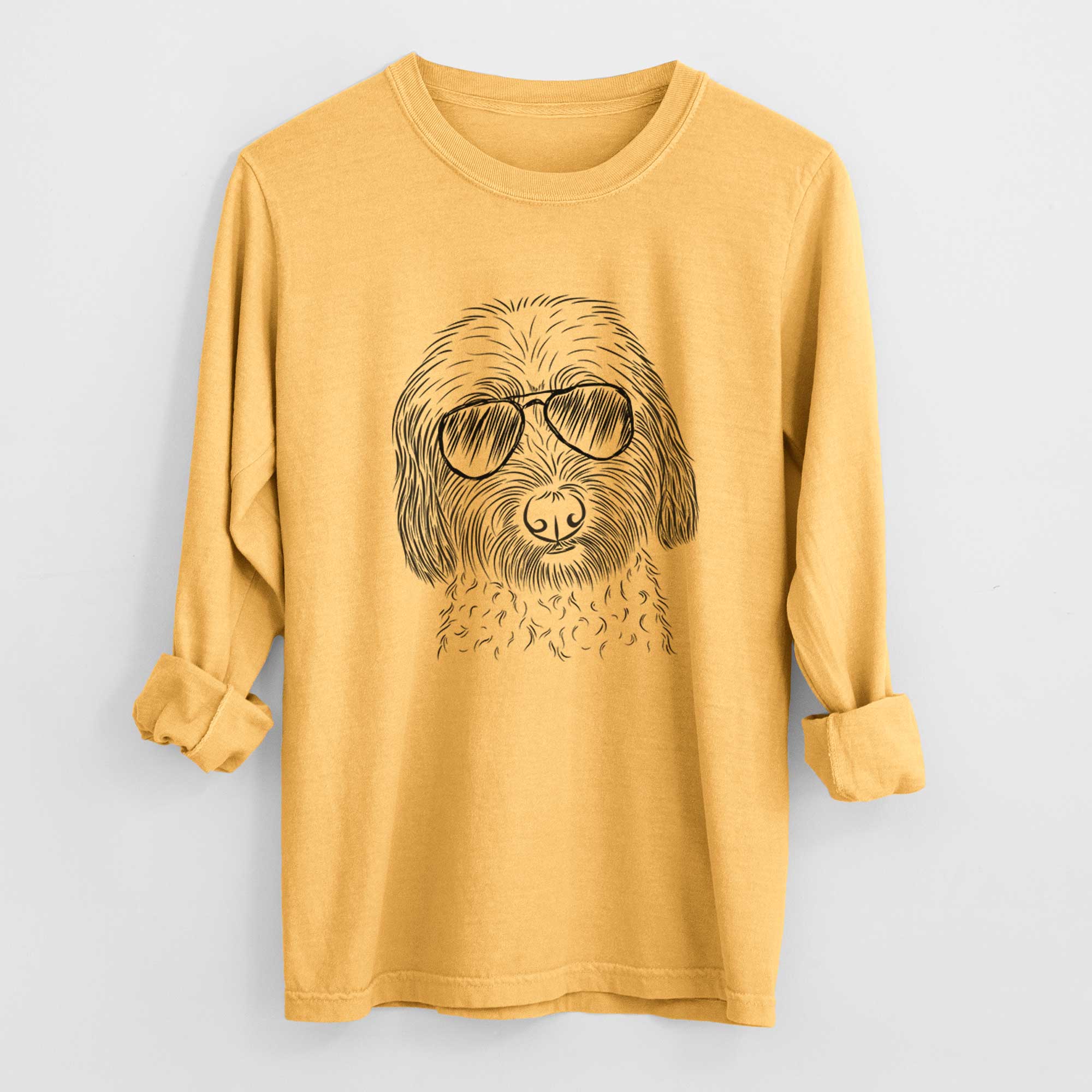 Aviator Niles the Soft Coated Wheaten Terrier - Men's Heavyweight 100% Cotton Long Sleeve