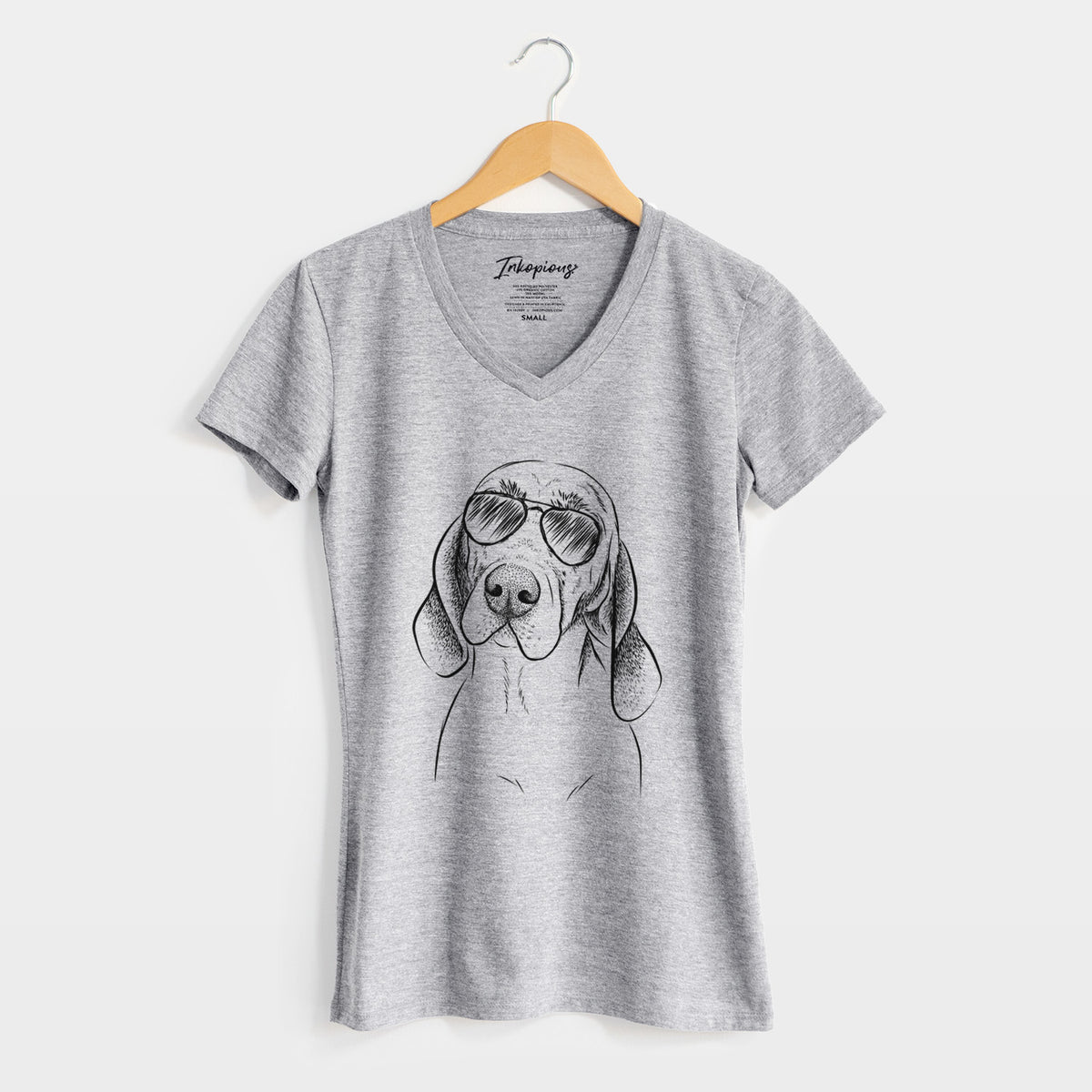 Aviator Norman the Plott Hound - Women's V-neck Shirt