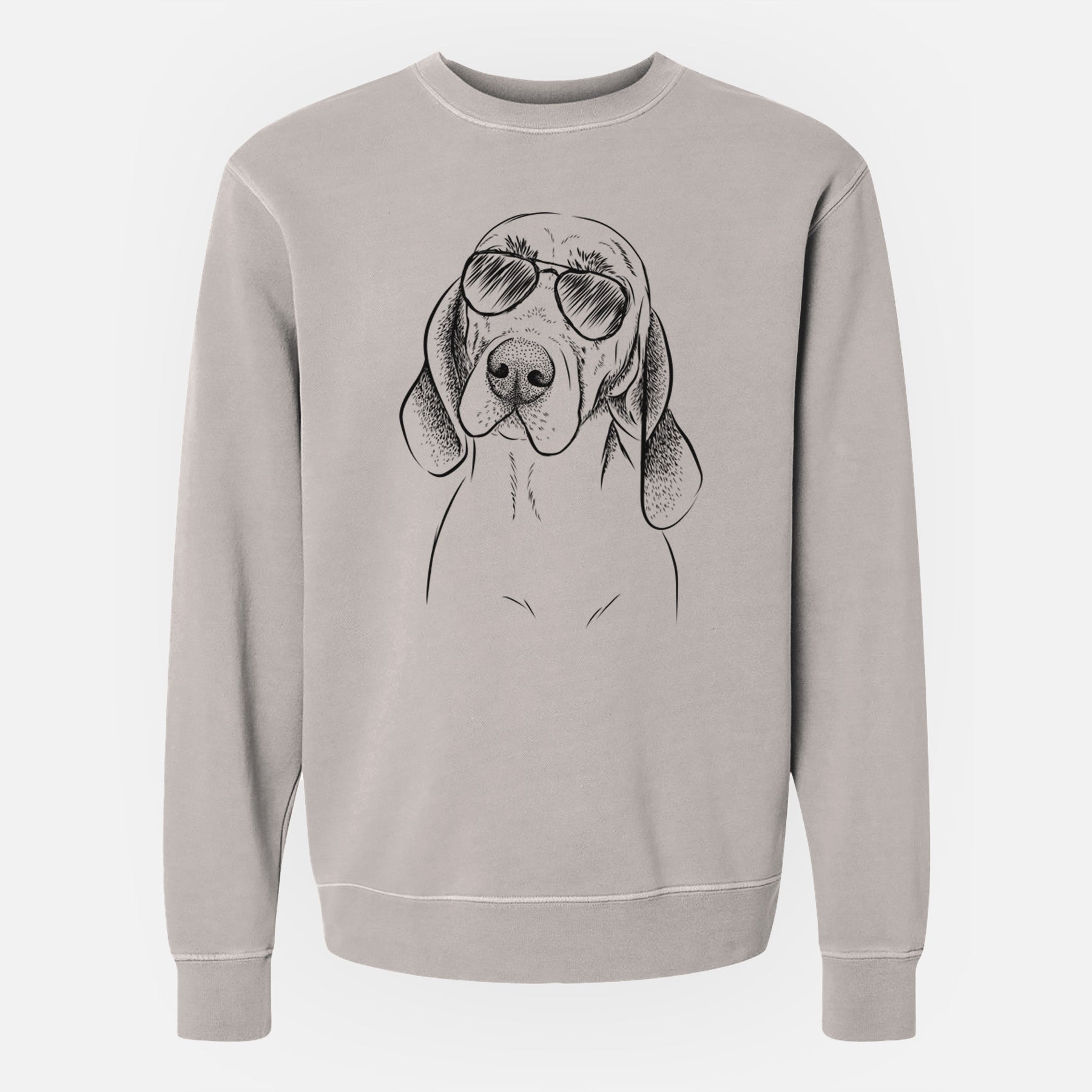 Aviator Norman the Plott Hound - Unisex Pigment Dyed Crew Sweatshirt