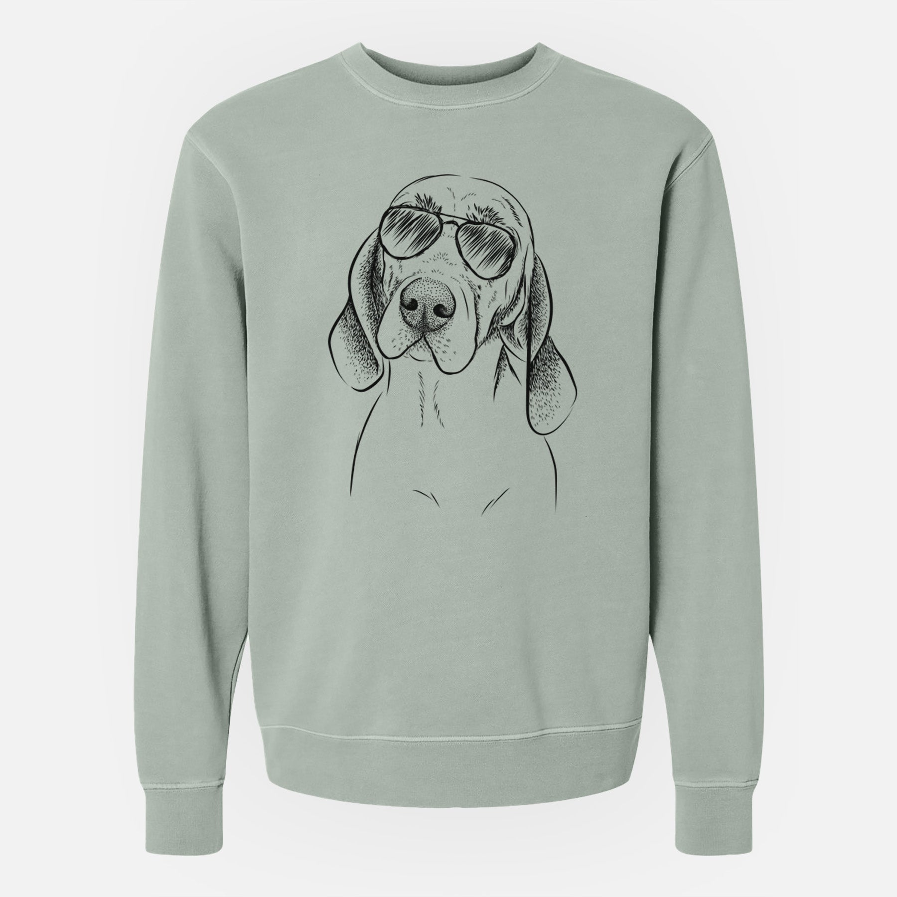 Aviator Norman the Plott Hound - Unisex Pigment Dyed Crew Sweatshirt