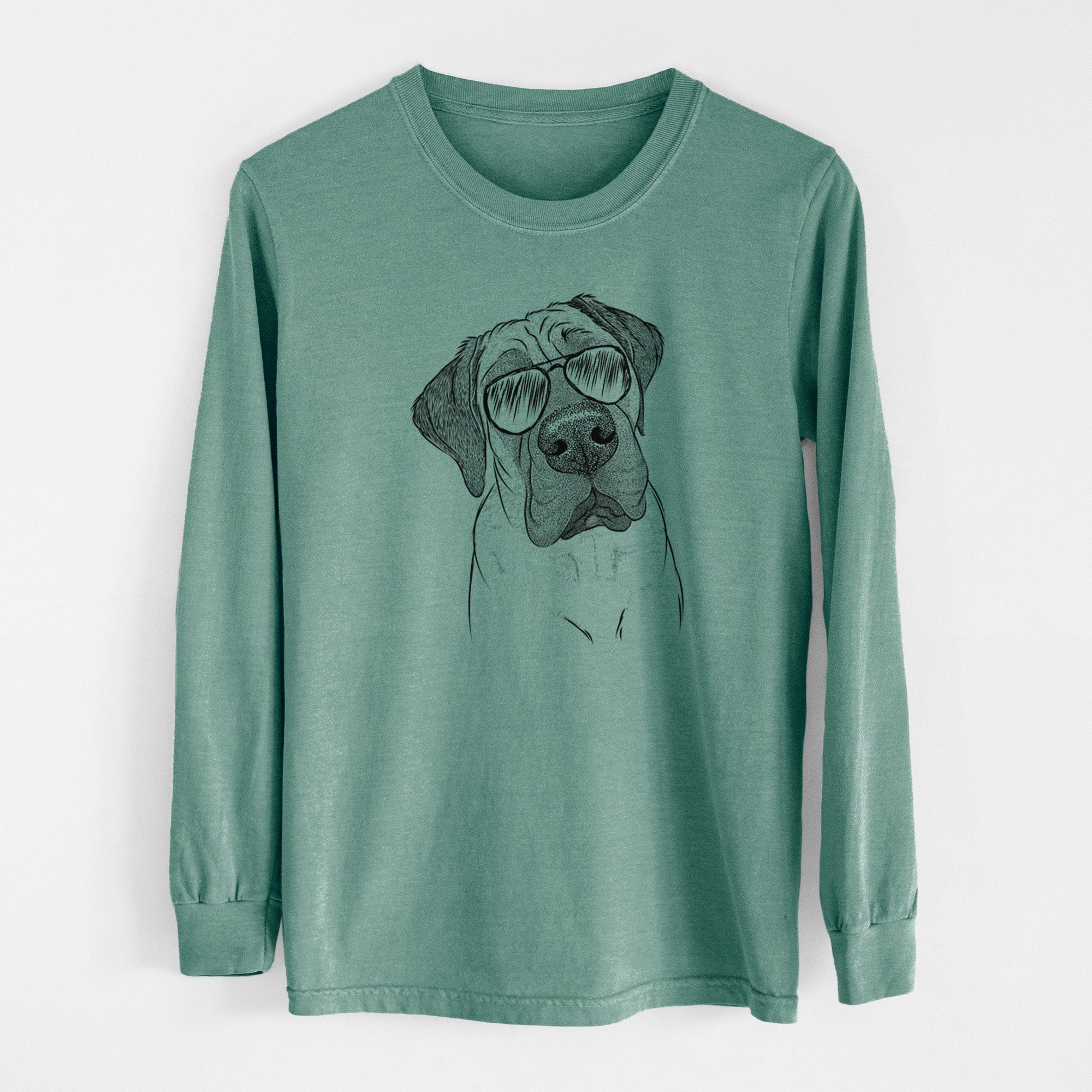 Aviator Nutterbutter the English Mastiff - Men's Heavyweight 100% Cotton Long Sleeve