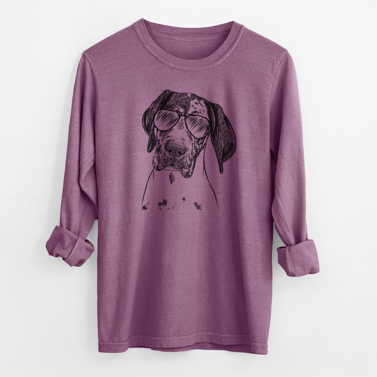 Aviator Nyx the Great Dane - Men's Heavyweight 100% Cotton Long Sleeve