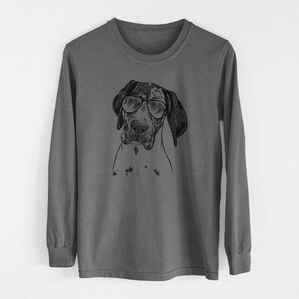Aviator Nyx the Great Dane - Men's Heavyweight 100% Cotton Long Sleeve