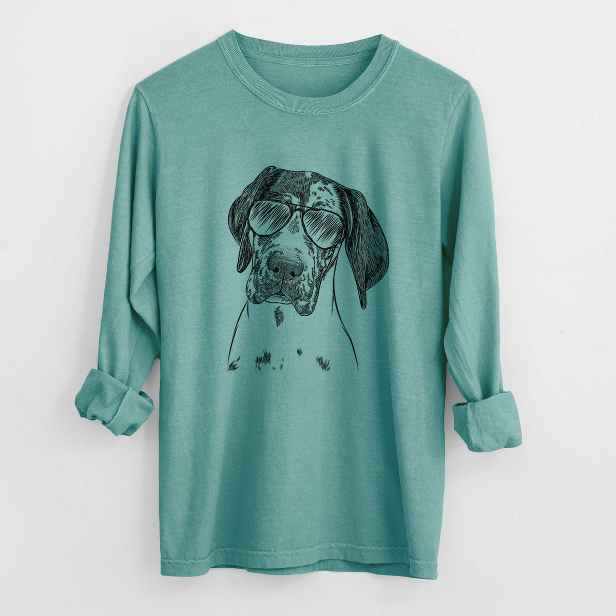 Aviator Nyx the Great Dane - Men's Heavyweight 100% Cotton Long Sleeve