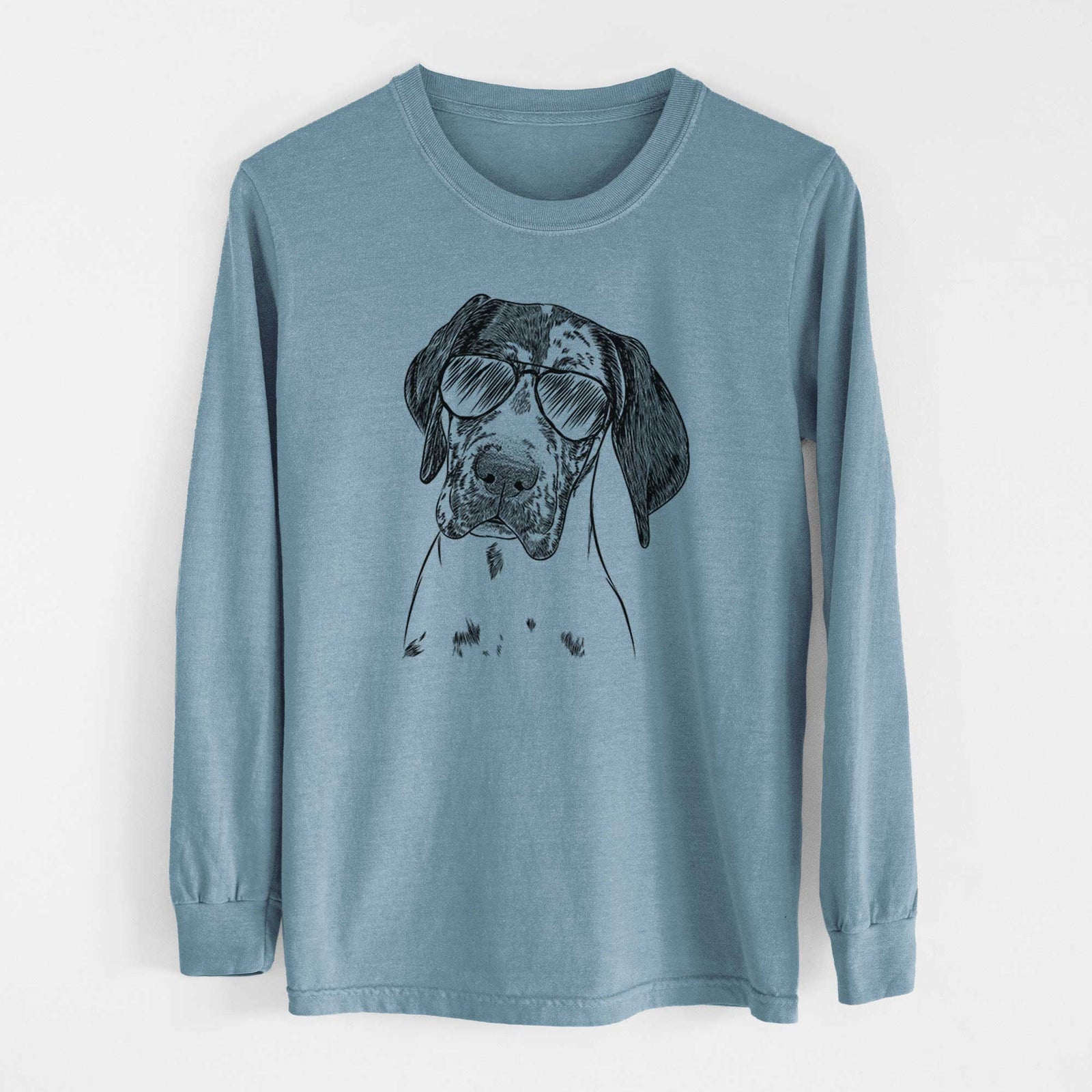 Aviator Nyx the Great Dane - Men's Heavyweight 100% Cotton Long Sleeve