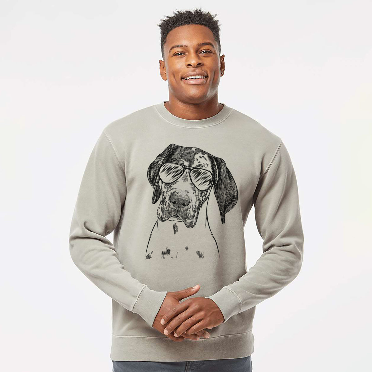 Aviator Nyx the Great Dane - Unisex Pigment Dyed Crew Sweatshirt