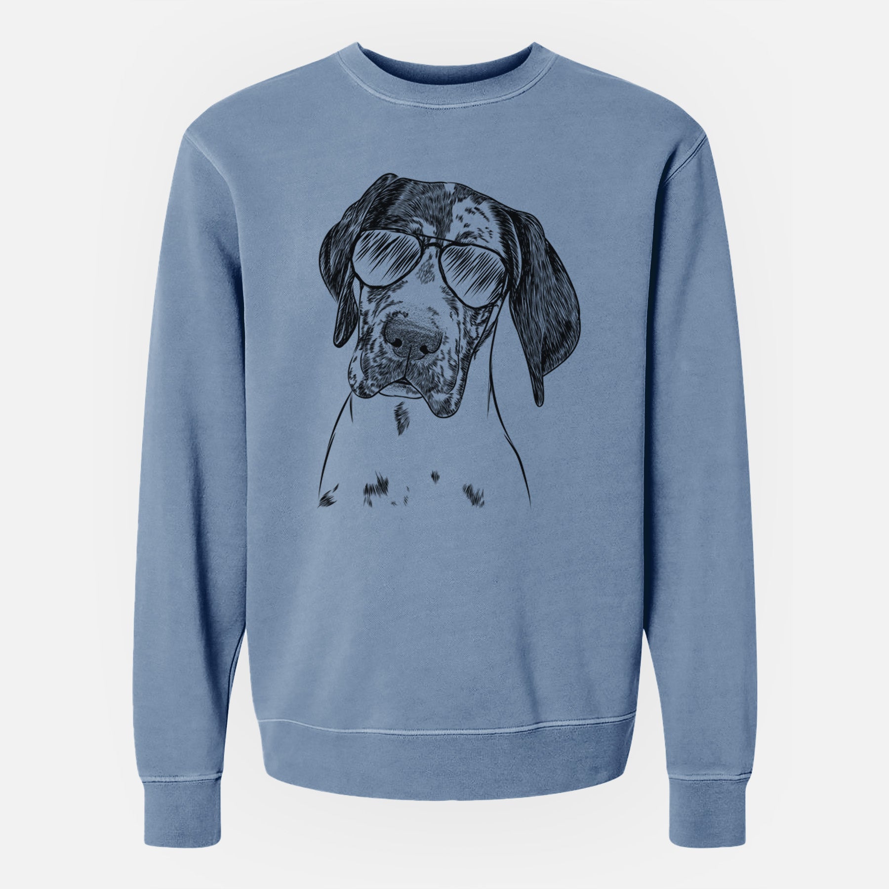 Aviator Nyx the Great Dane - Unisex Pigment Dyed Crew Sweatshirt