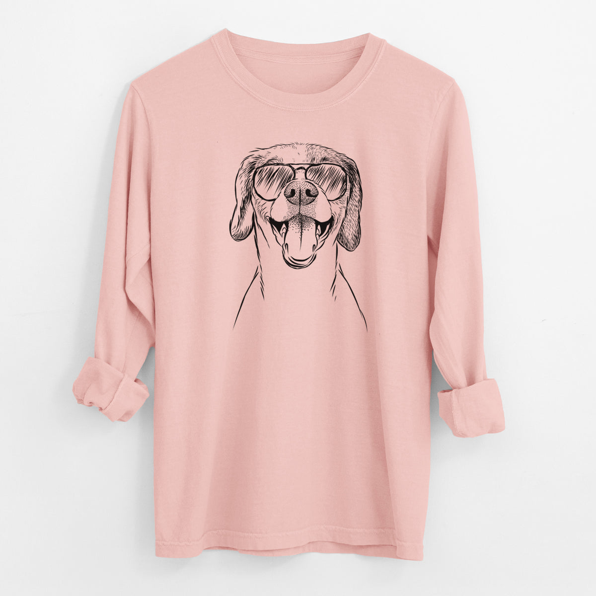 Aviator Obi the Beagle Mix - Men's Heavyweight 100% Cotton Long Sleeve