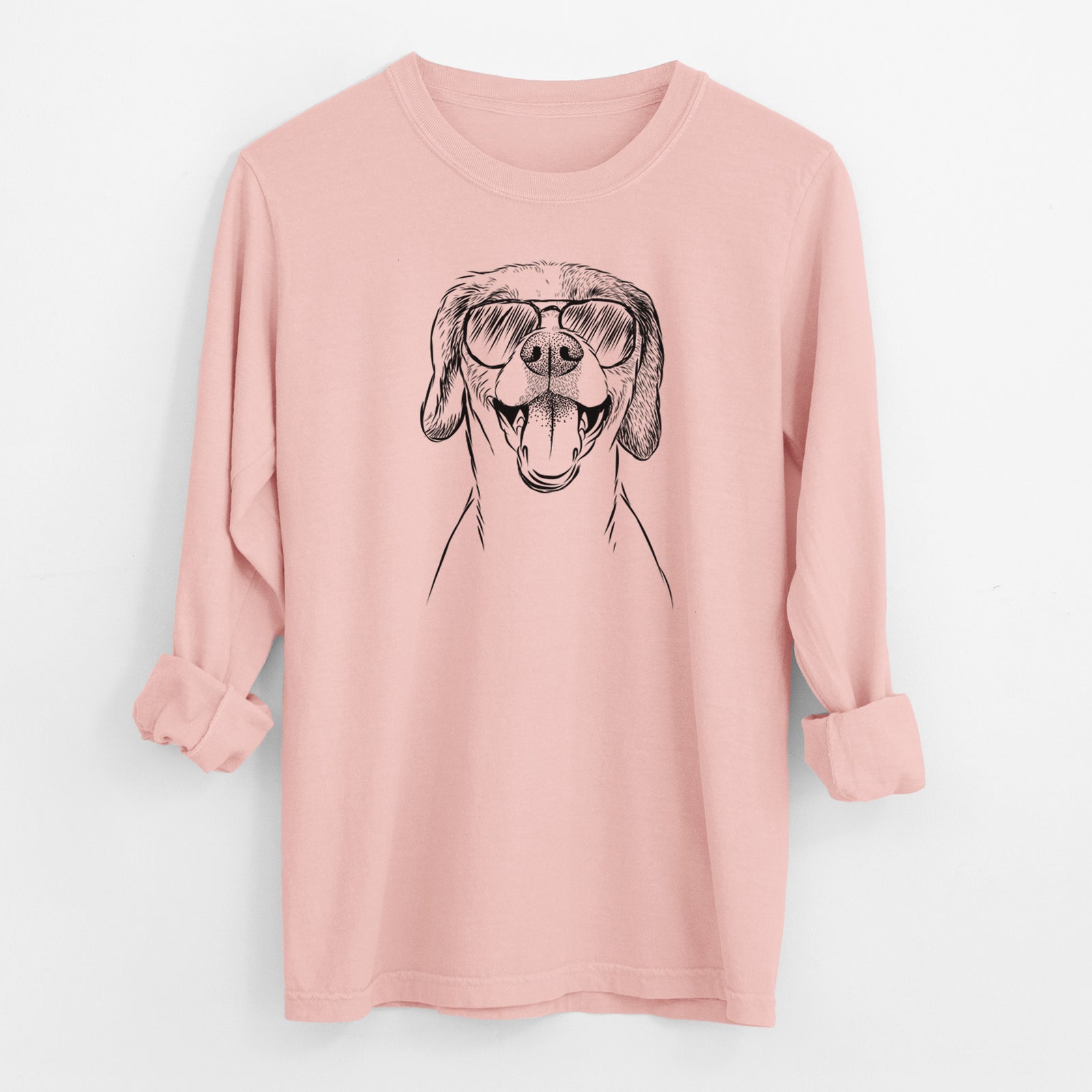 Aviator Obi the Beagle Mix - Men's Heavyweight 100% Cotton Long Sleeve