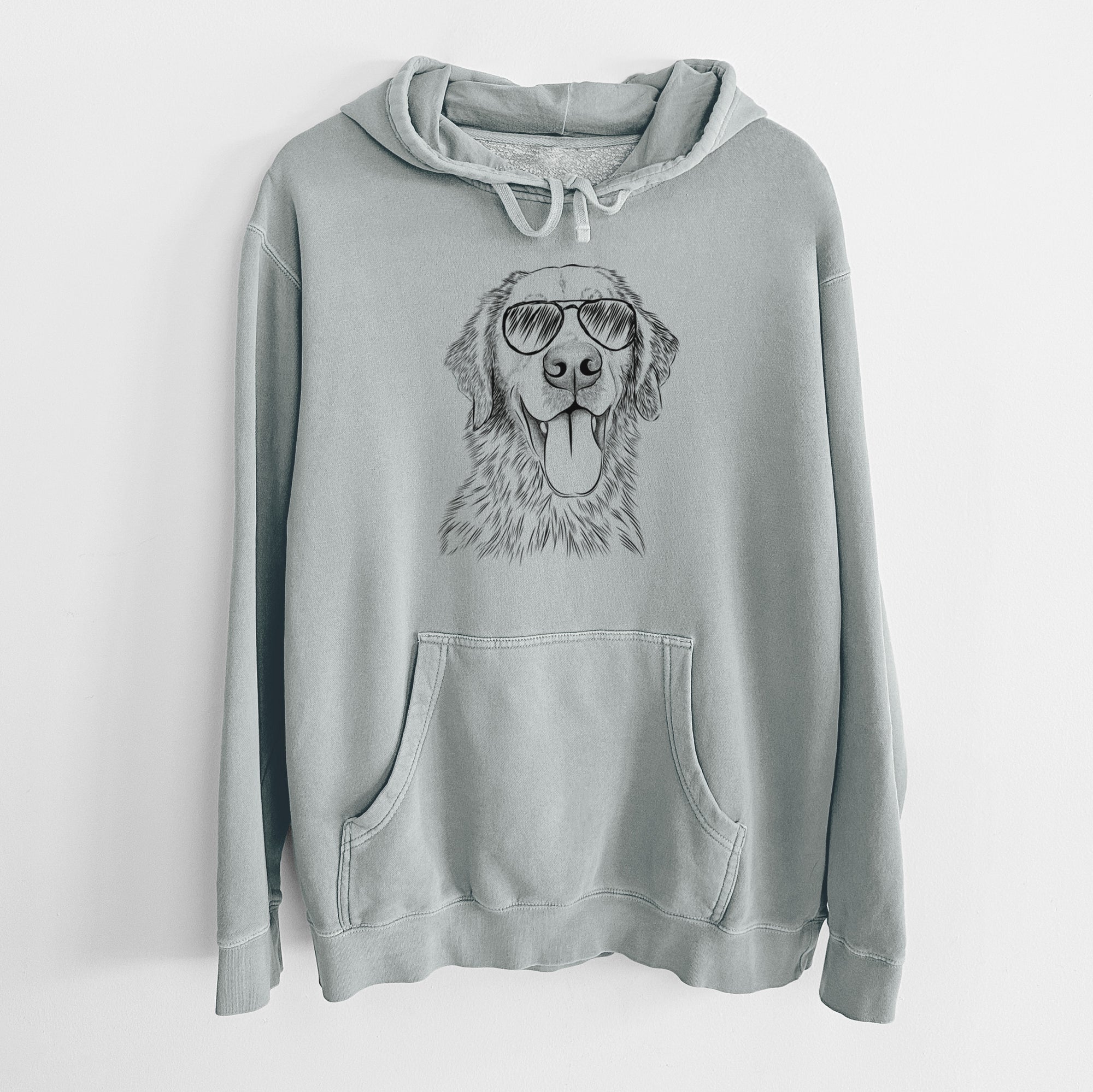 Aviator Oliver Tredup the Golden Retriever - Unisex Pigment Dyed Hoodie