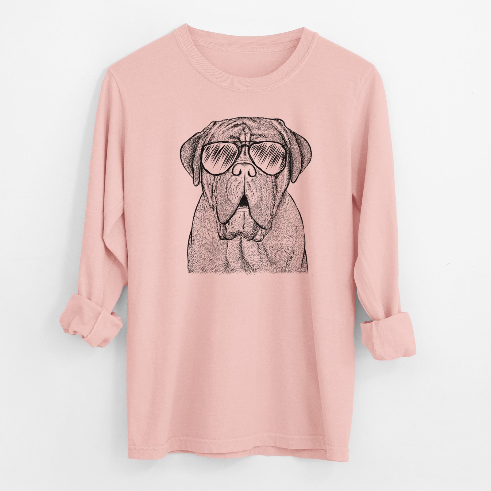 Aviator Optimus the Dogue de Bordeaux - Men's Heavyweight 100% Cotton Long Sleeve