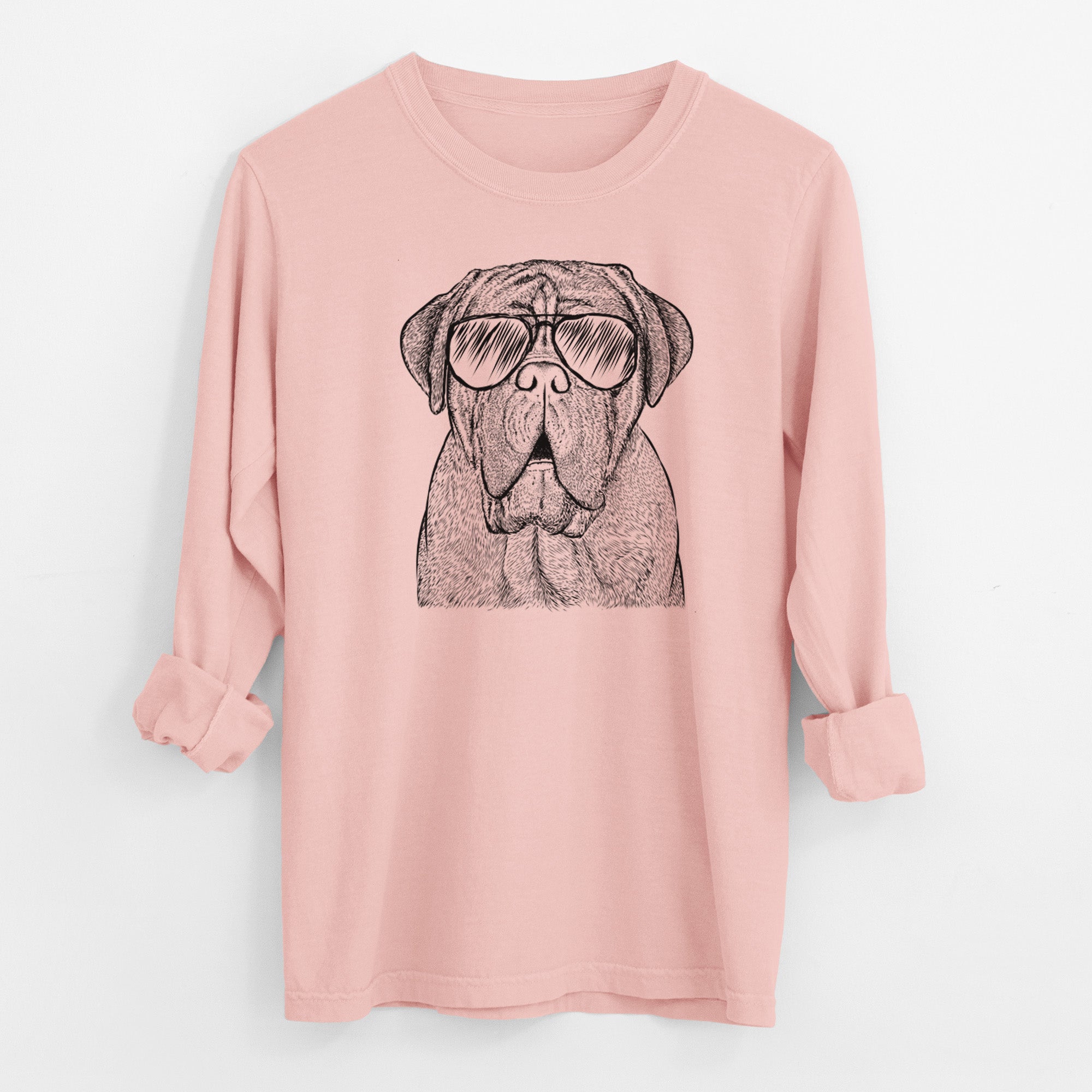 Aviator Optimus the Dogue de Bordeaux - Men's Heavyweight 100% Cotton Long Sleeve