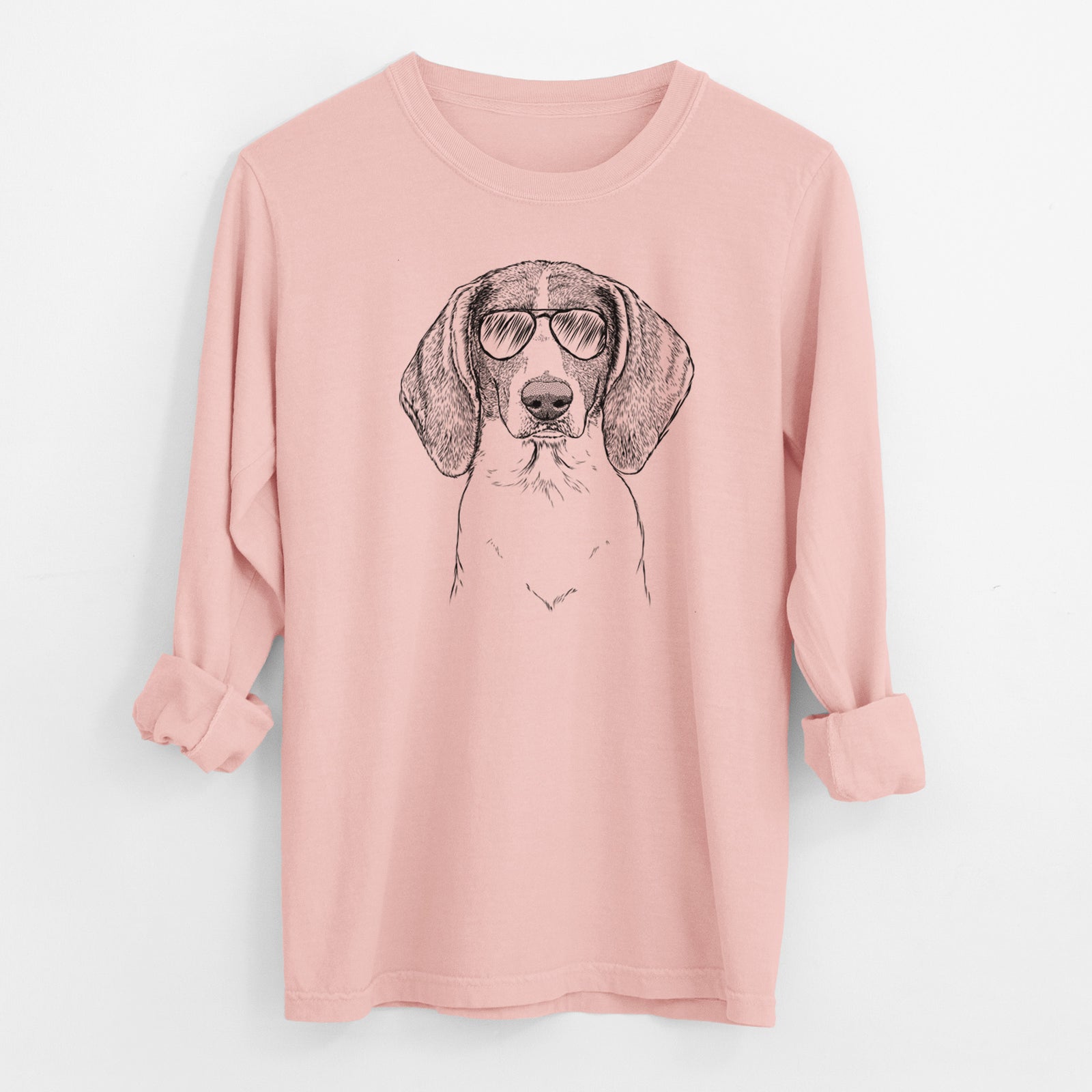Aviator Orin the Treeing Walker Coonhound - Men's Heavyweight 100% Cotton Long Sleeve