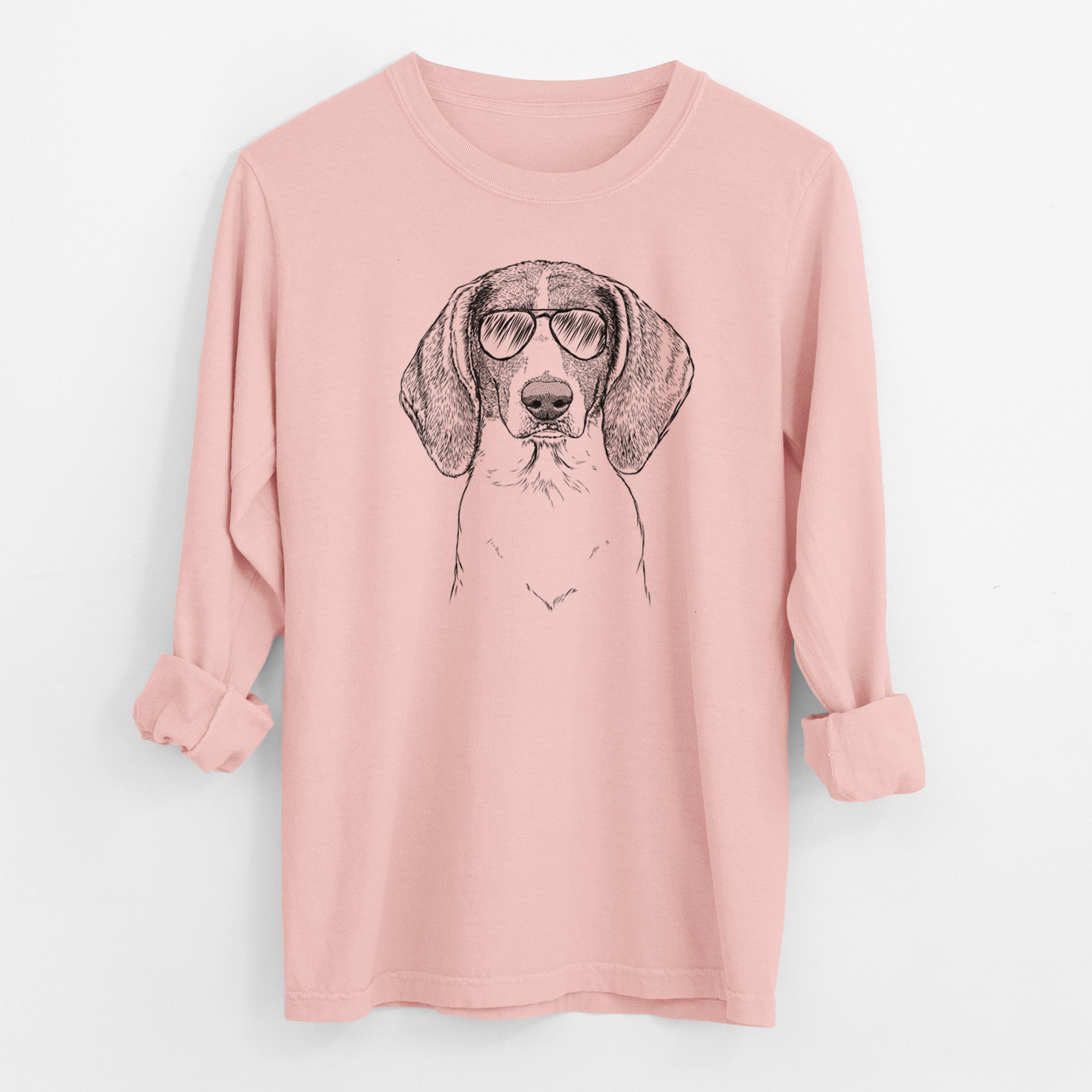 Aviator Orin the Treeing Walker Coonhound - Men's Heavyweight 100% Cotton Long Sleeve