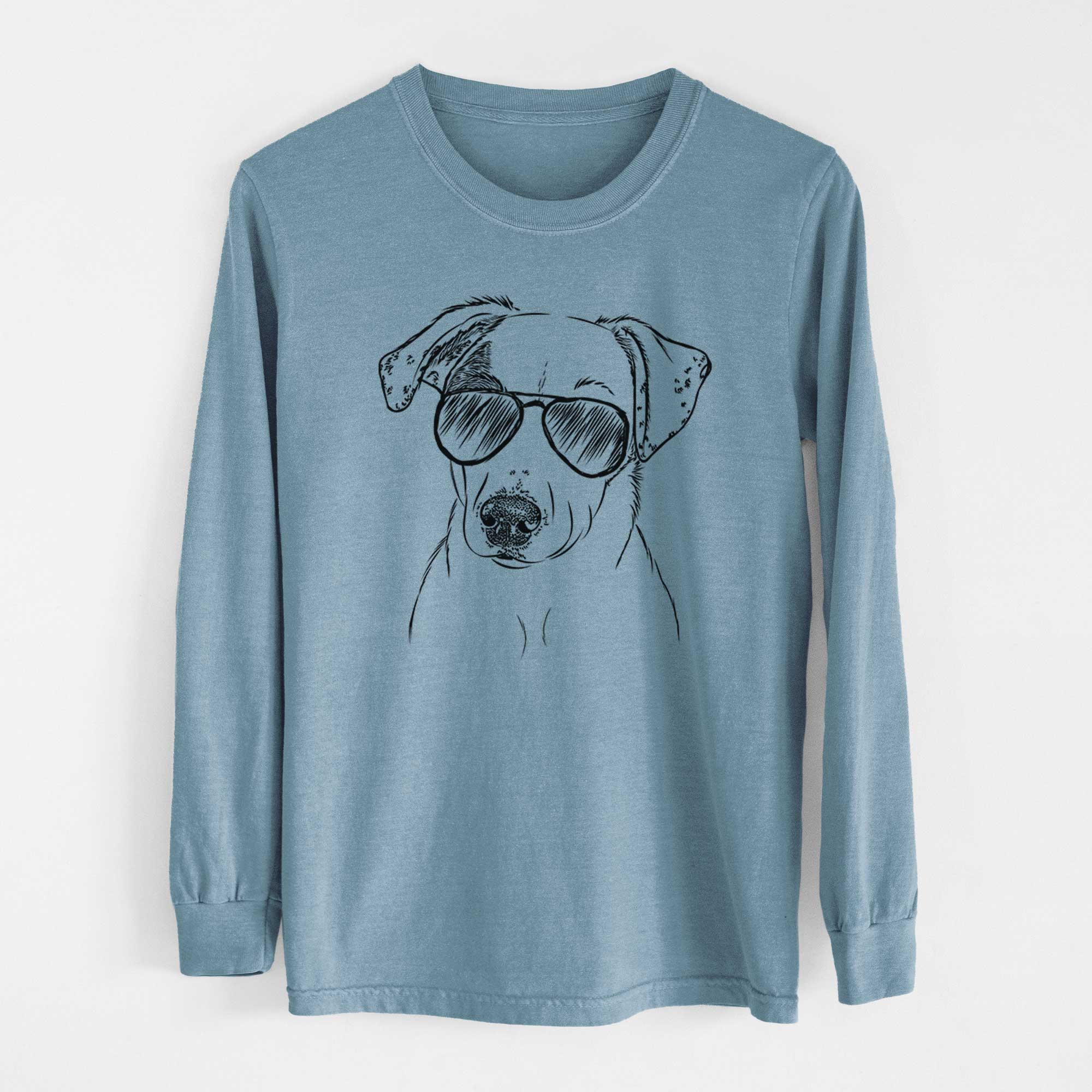 Aviator P Pie the Mixed Breed - Men's Heavyweight 100% Cotton Long Sleeve