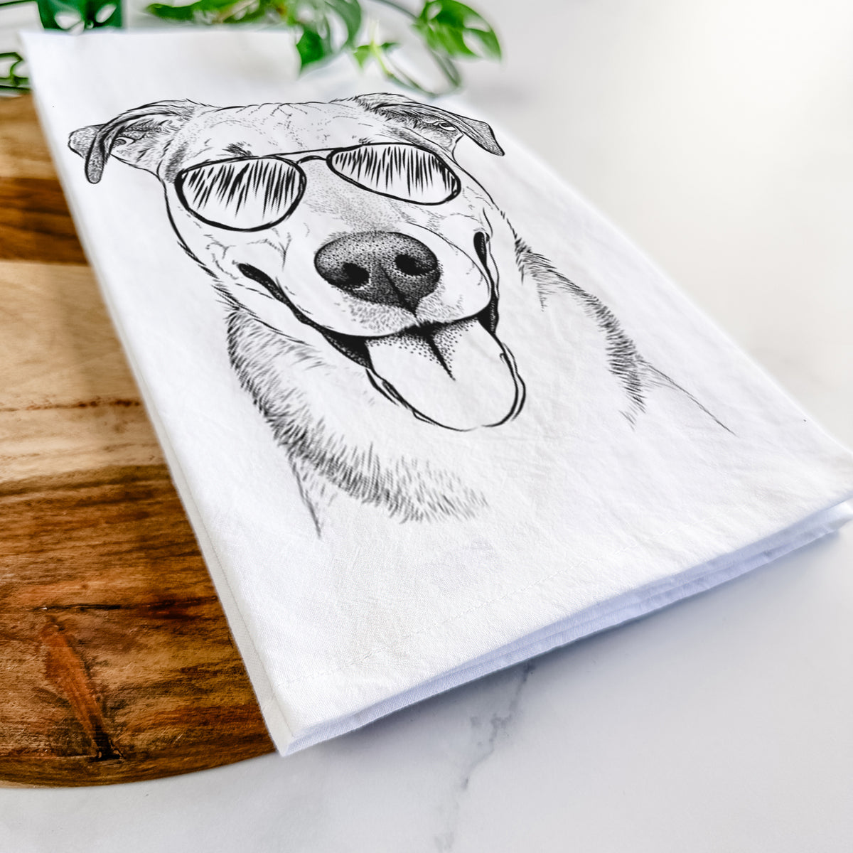 Padre the Pitbull Mix Tea Towel