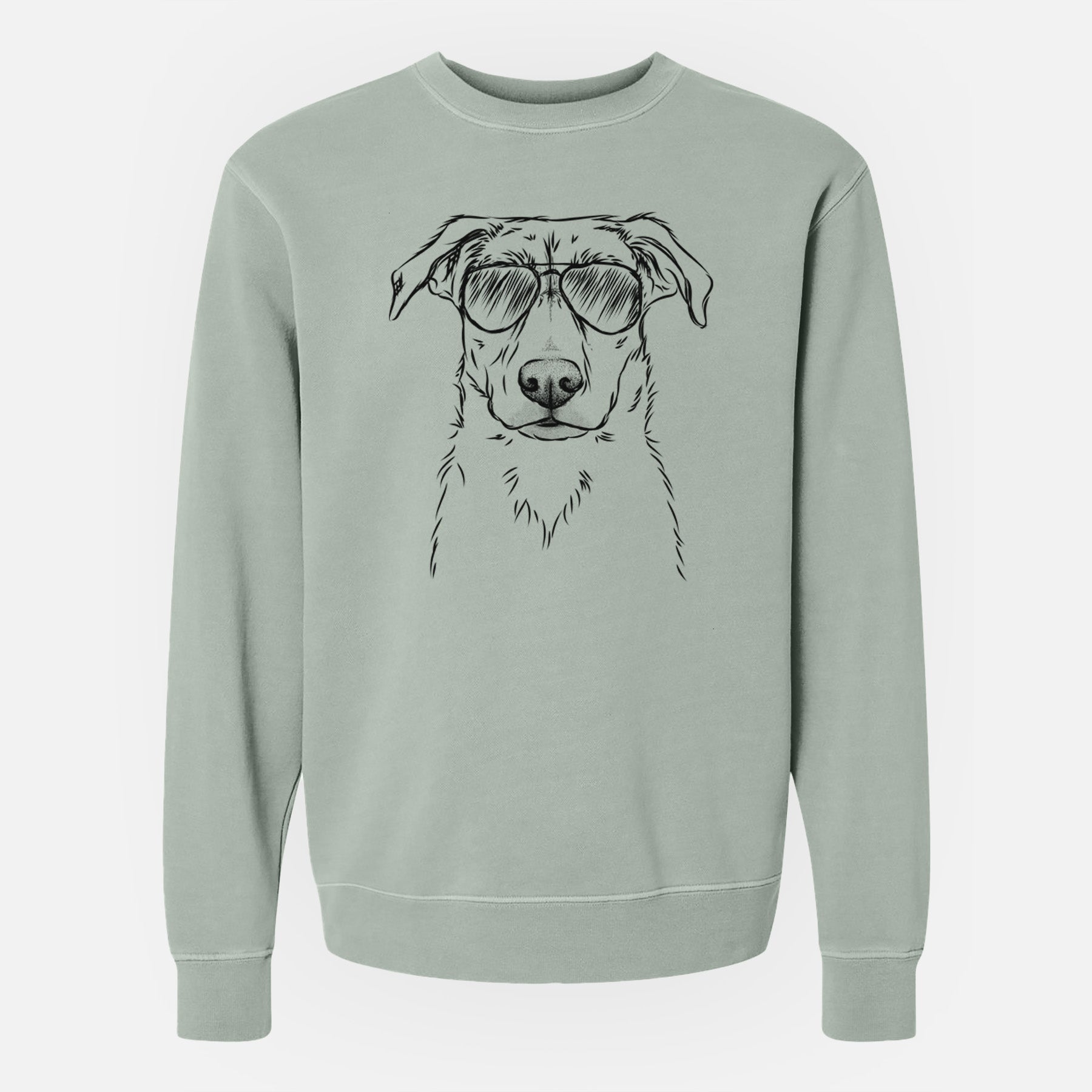 Aviator Peanut the Lab Mix - Unisex Pigment Dyed Crew Sweatshirt