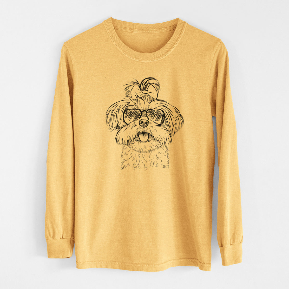 Aviators Pebbles the Shorkie - Heavyweight 100% Cotton Long Sleeve