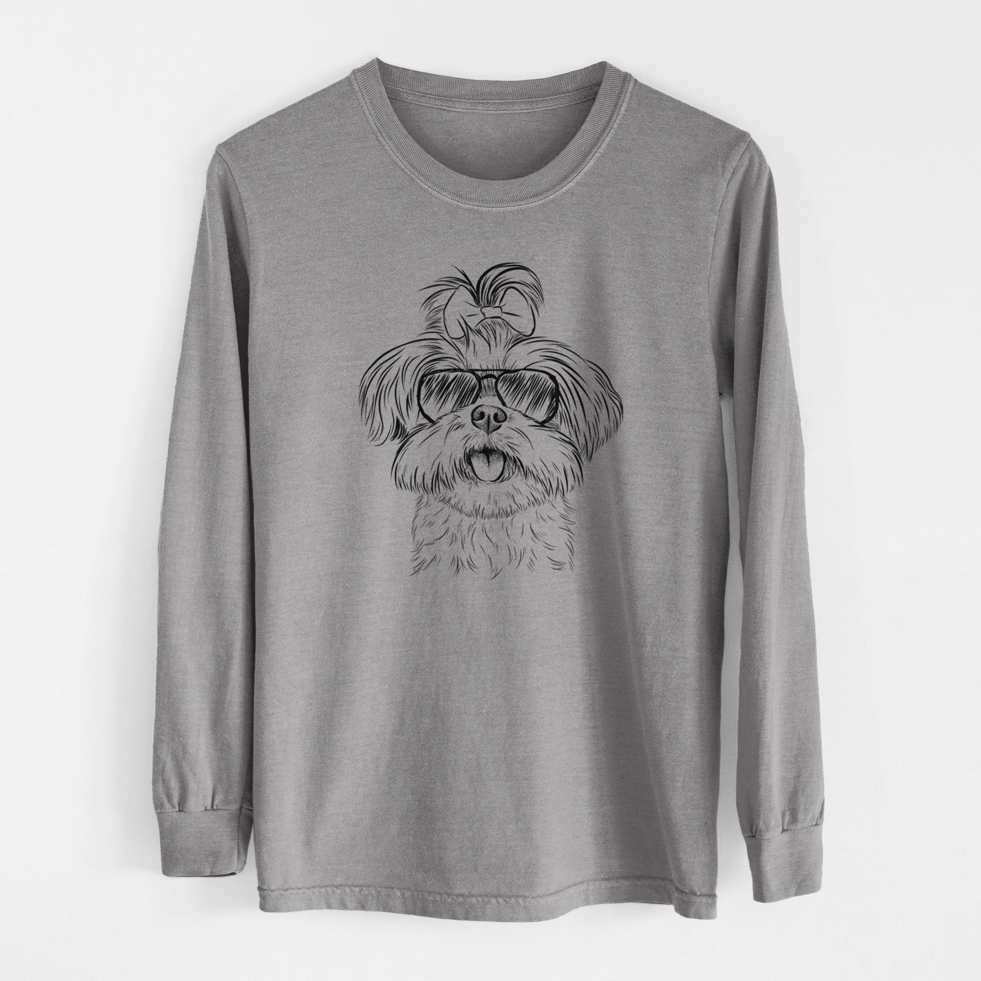 Aviators Pebbles the Shorkie - Heavyweight 100% Cotton Long Sleeve