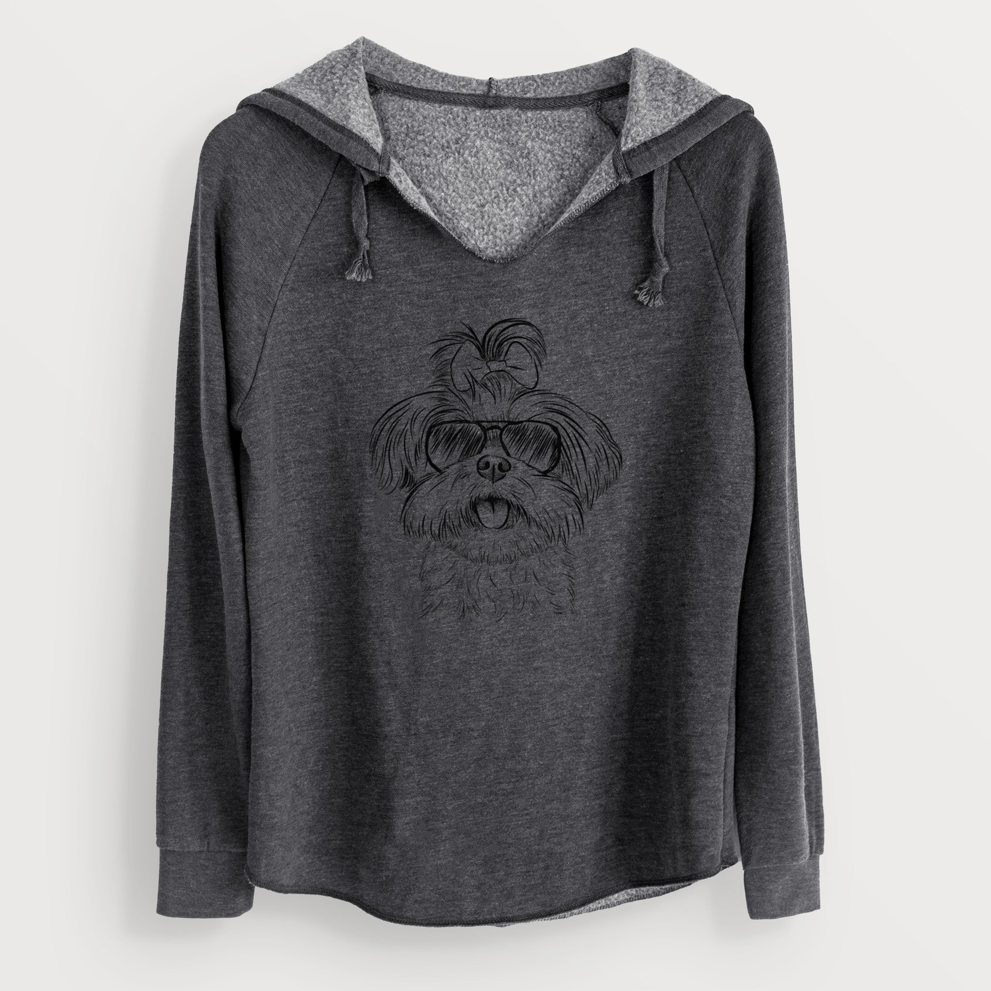 Aviator Pebbles the Shorkie - Cali Wave Hooded Sweatshirt