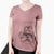 Aviator Pebbles the Shorkie - Women's V-neck Shirt