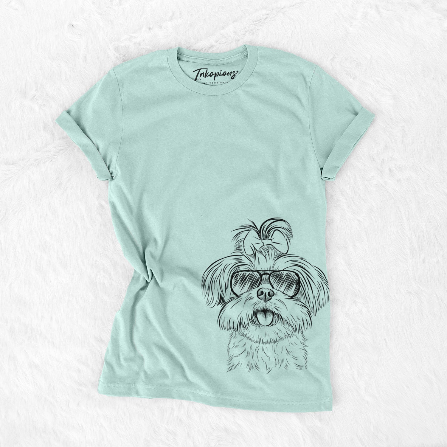 Aviator Pebbles the Shorkie - Unisex Crewneck