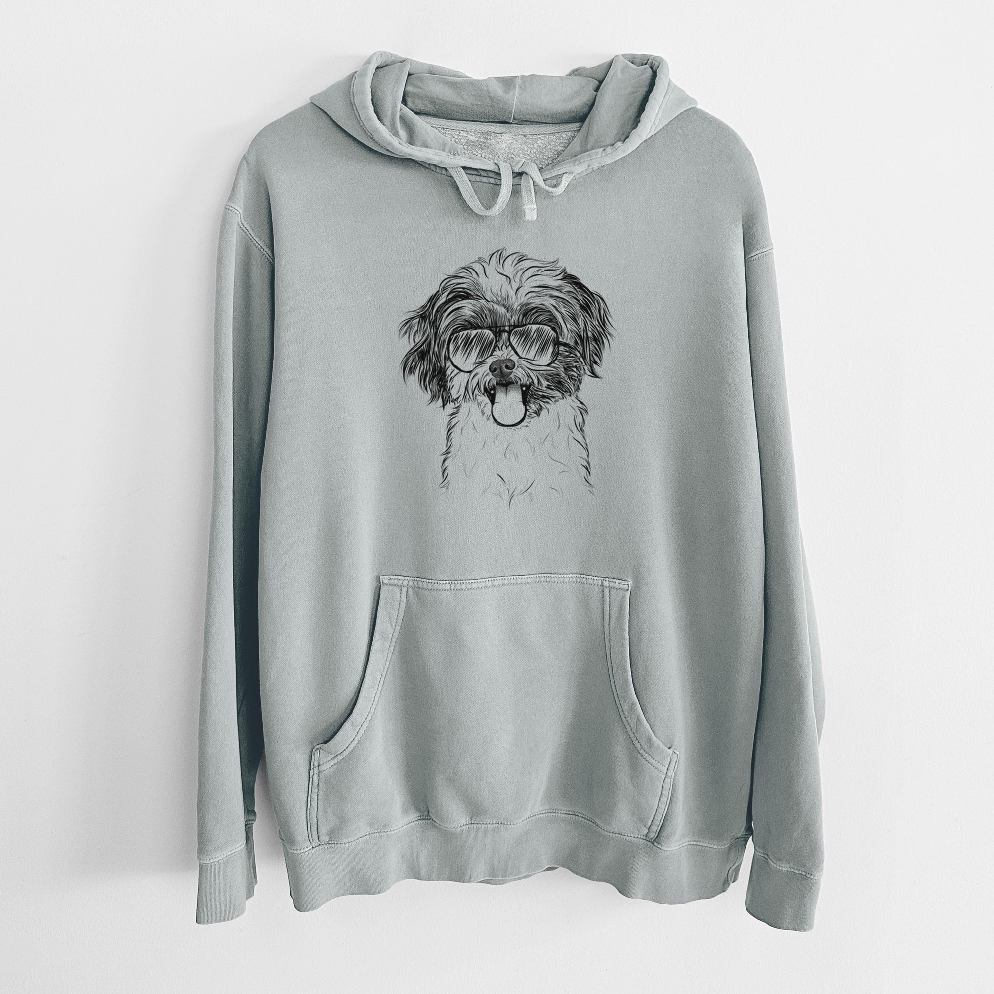 Aviator Pepper the Shihpoo - Unisex Pigment Dyed Hoodie