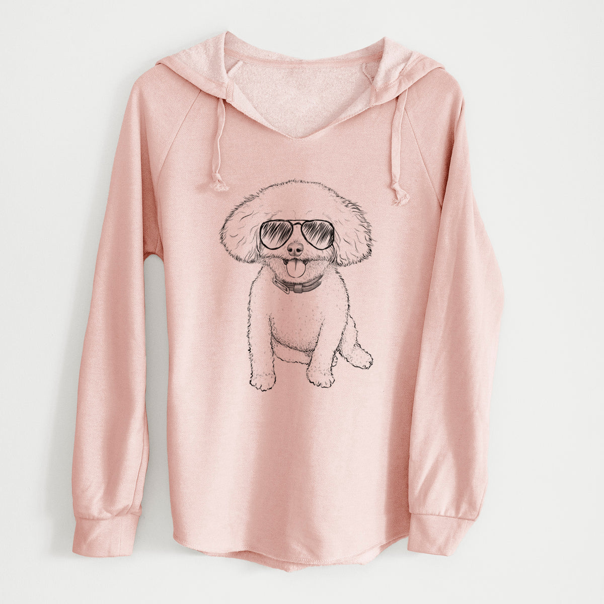 Aviator Peyton the Bichon Frise - Cali Wave Hooded Sweatshirt