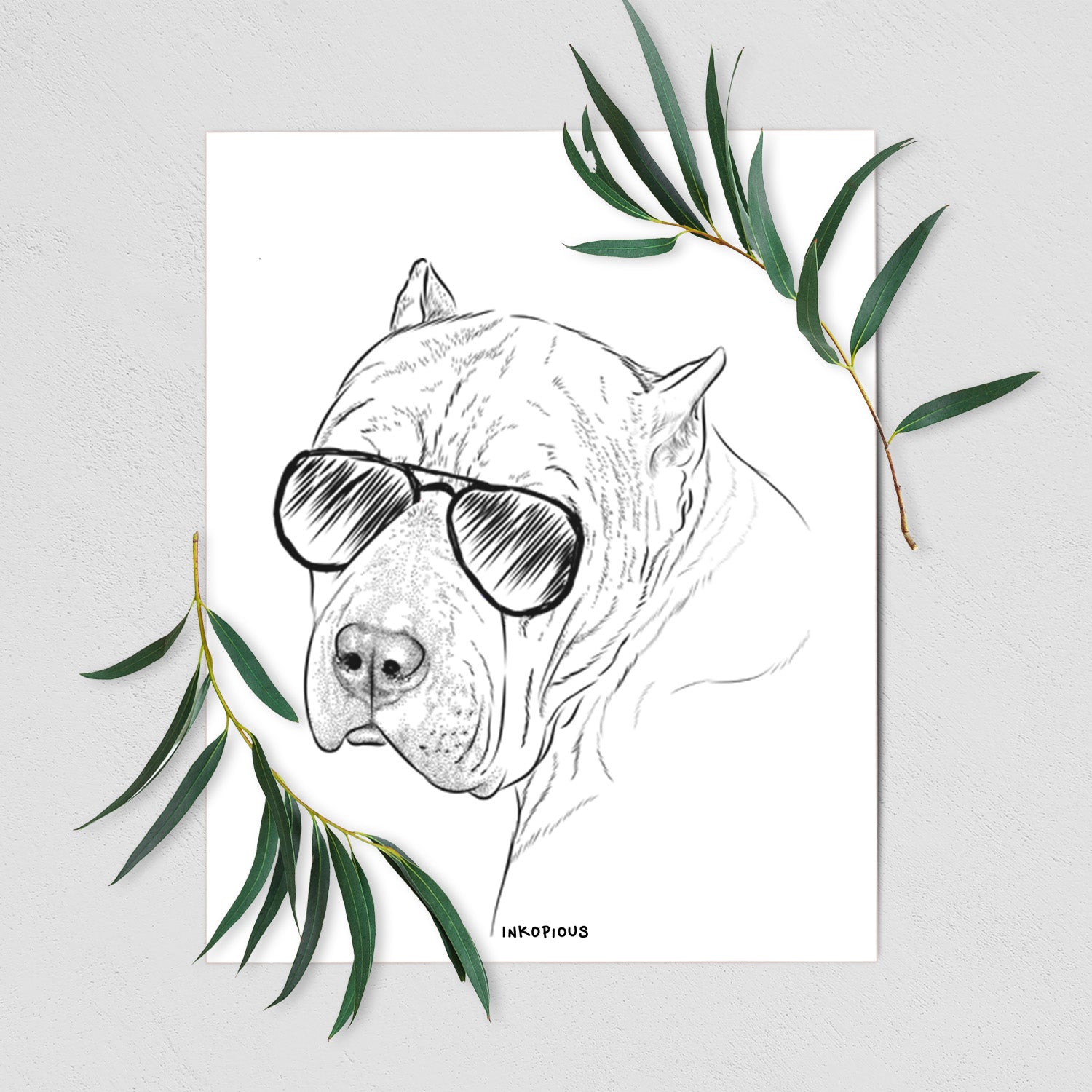 Precious the Staffordshire Terrier Art Print