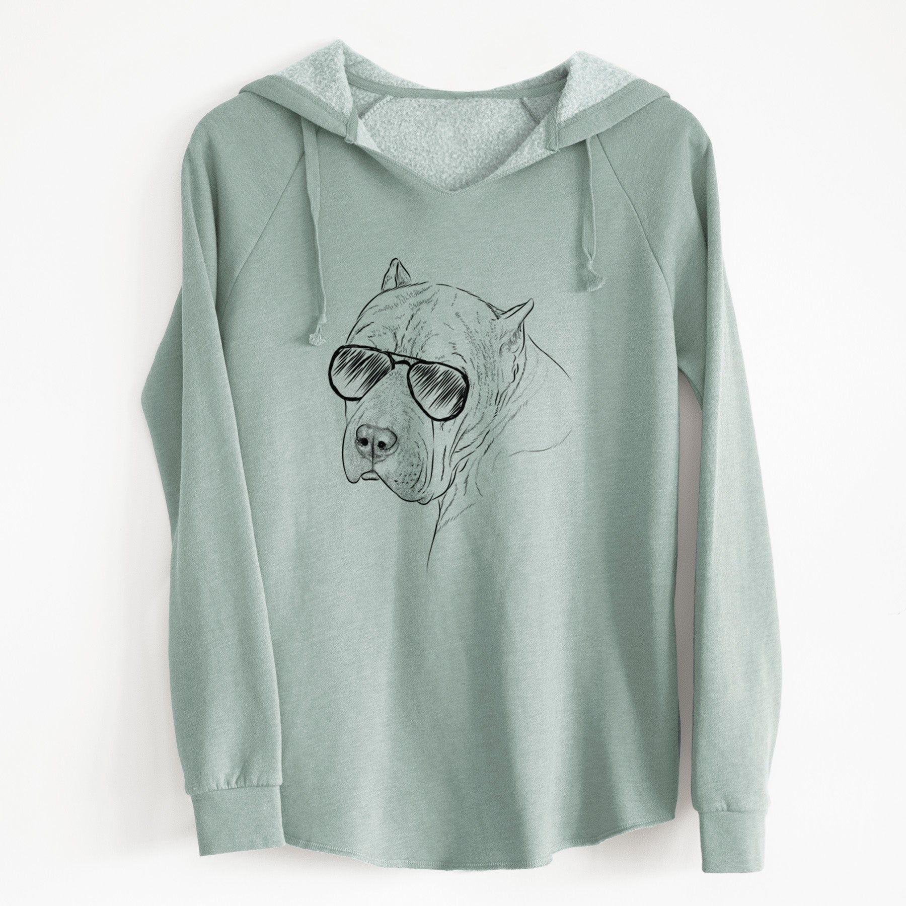 Aviator Precious the Staffordshire Terrier - Cali Wave Hooded Sweatshirt