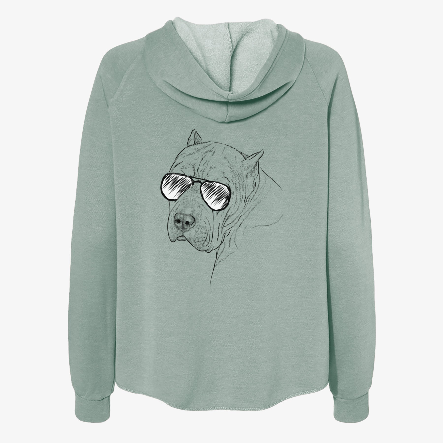 Precious the Staffordshire Terrier - Women's Cali Wave Zip-Up Sweatshirt