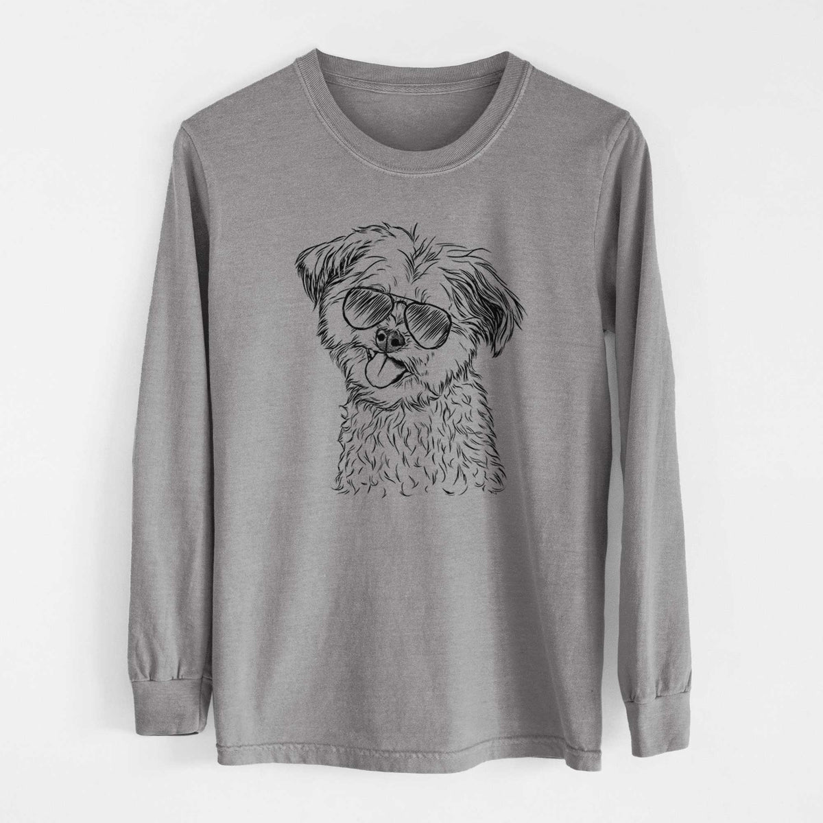 Aviator Puff the Malshi - Men's Heavyweight 100% Cotton Long Sleeve
