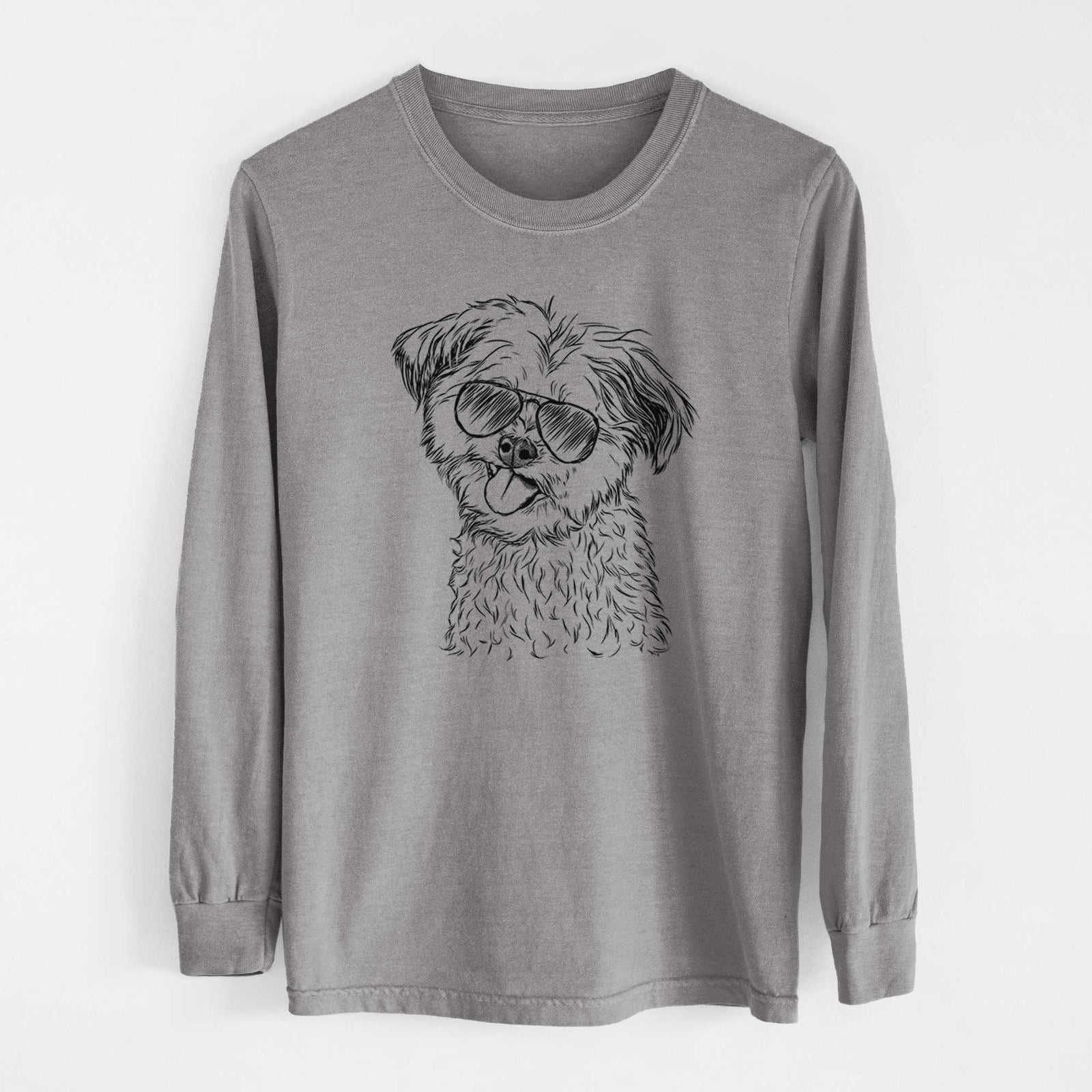 Aviator Puff the Malshi - Men's Heavyweight 100% Cotton Long Sleeve