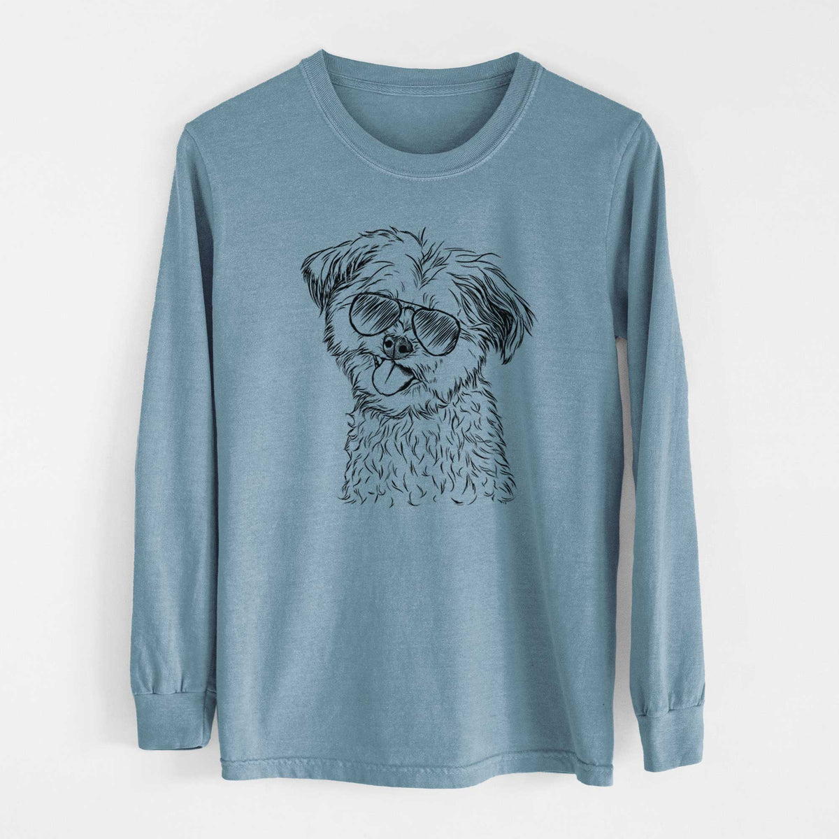 Aviator Puff the Malshi - Men's Heavyweight 100% Cotton Long Sleeve
