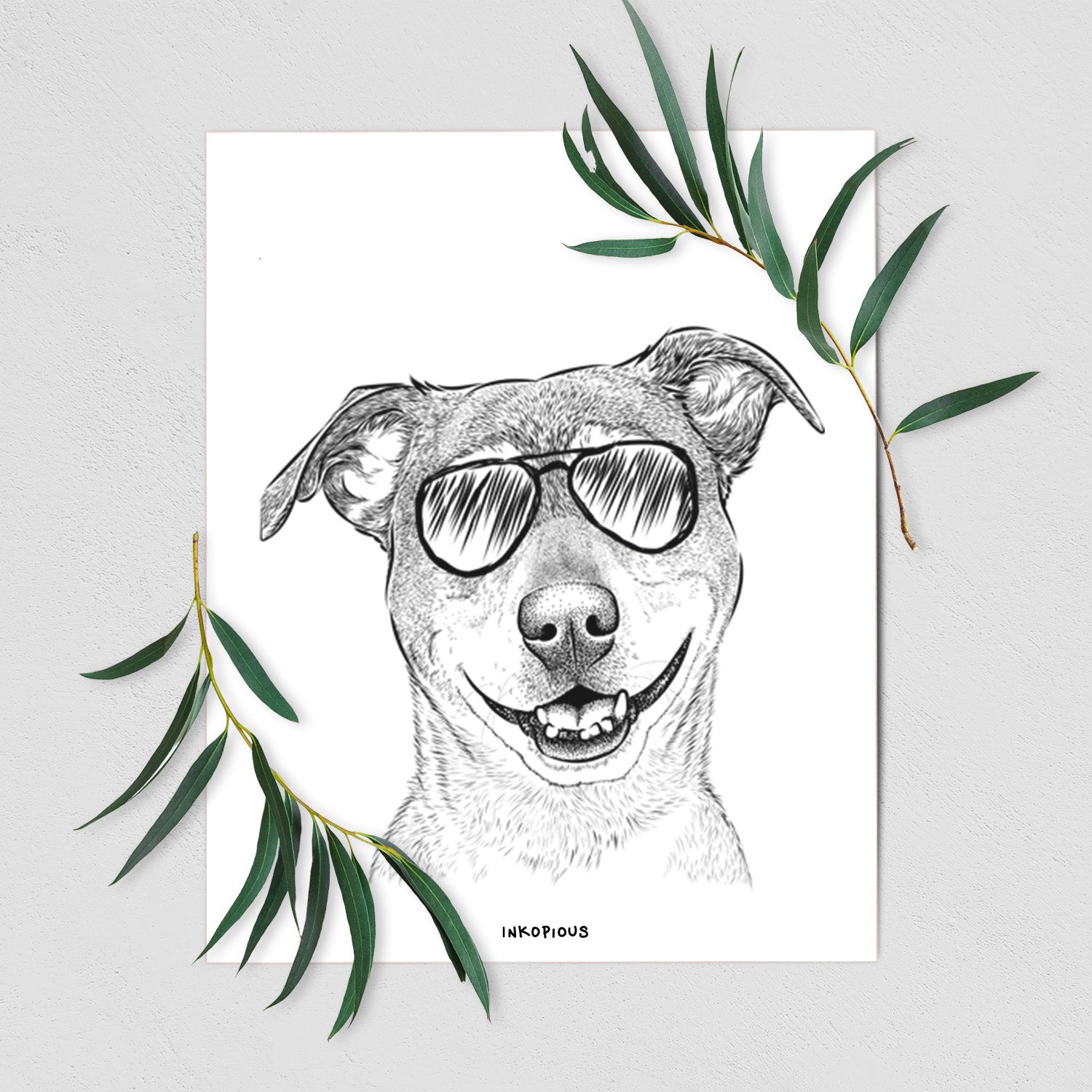 Reese the Mountain Cur Art Print