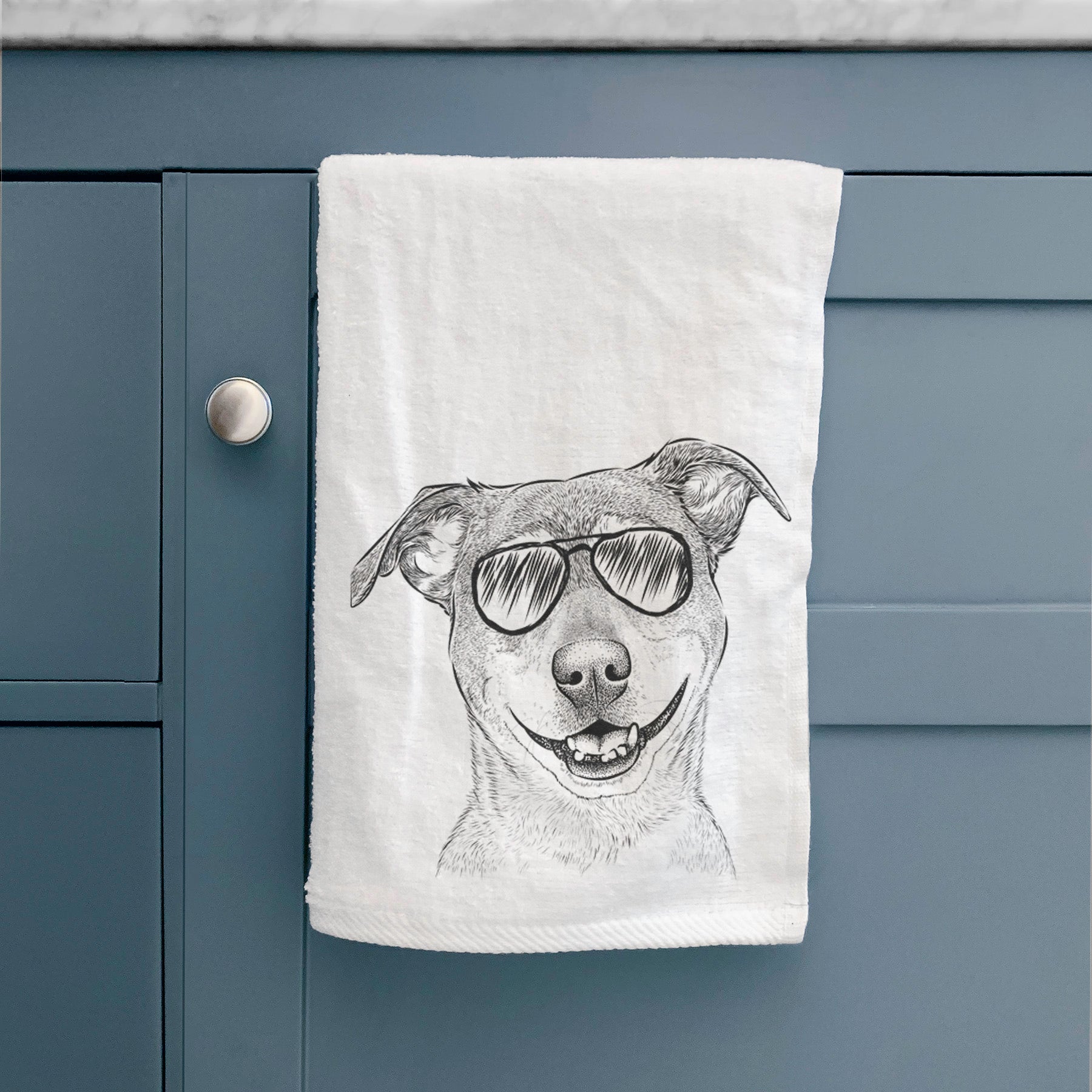 Reese the Mountain Cur Decorative Hand Towel