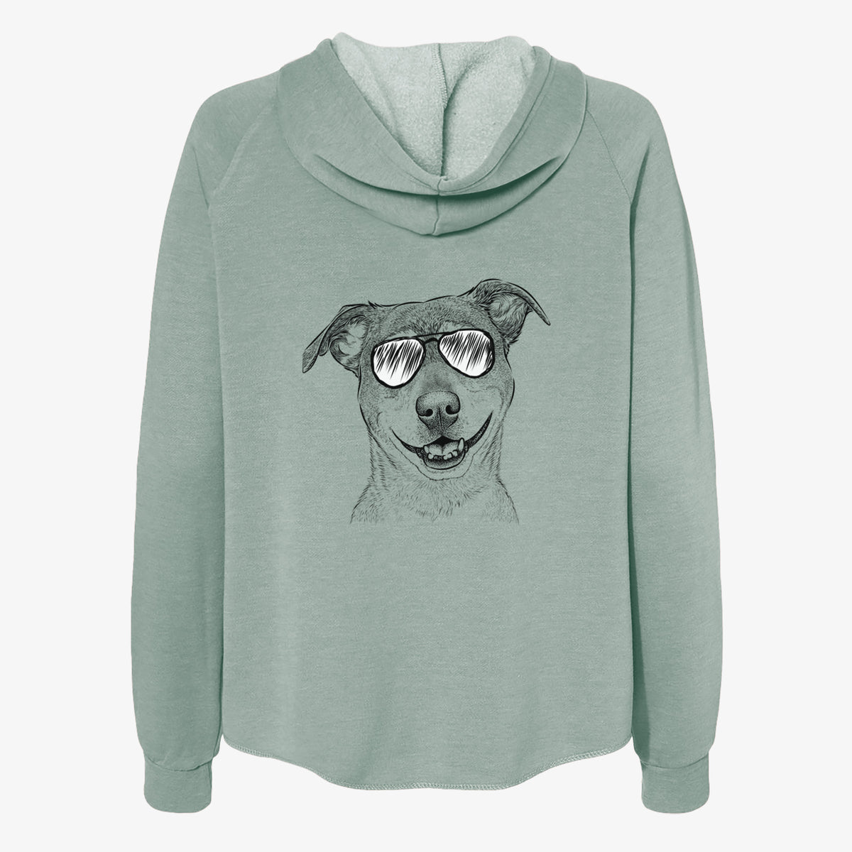 Reese the Mountain Cur - Women's Cali Wave Zip-Up Sweatshirt