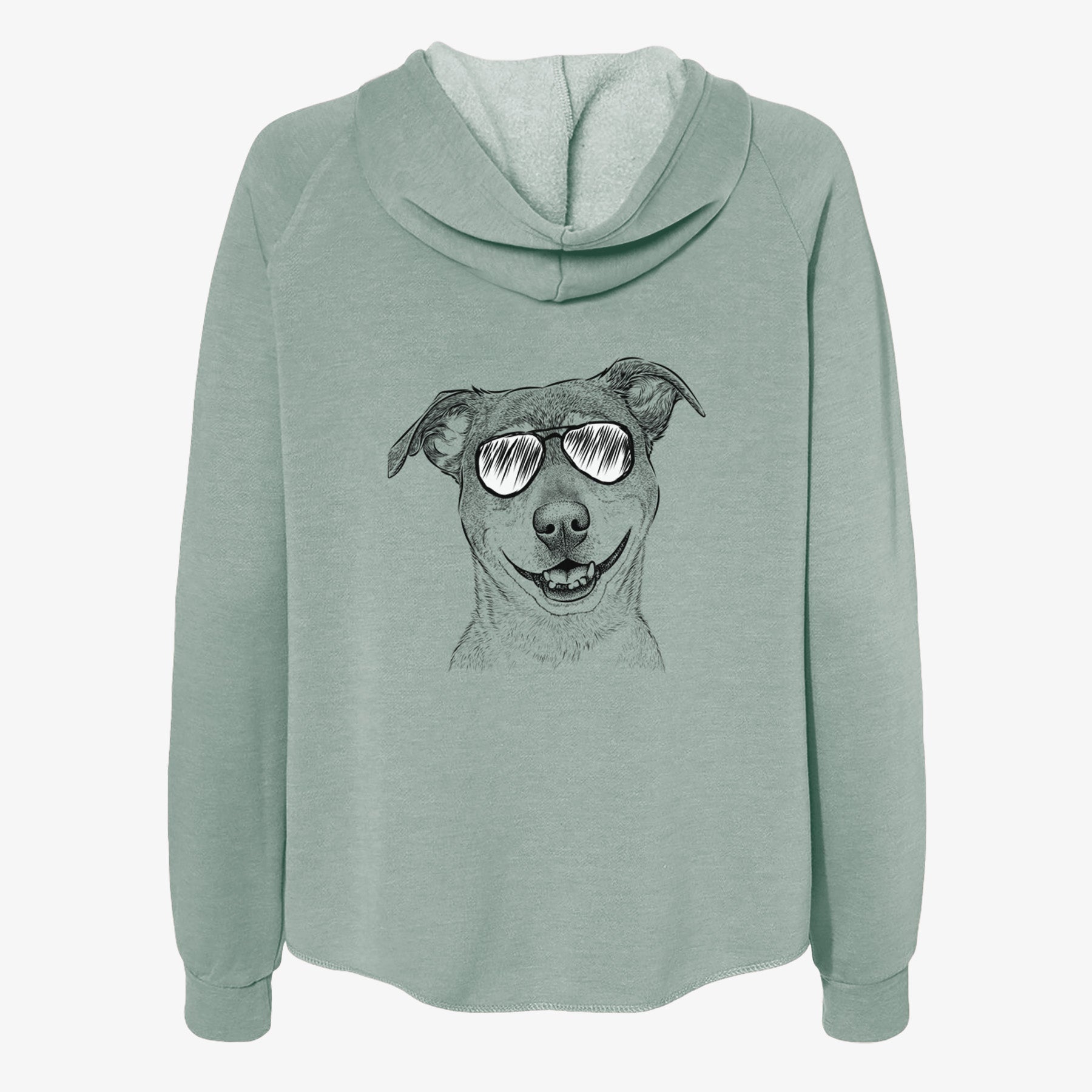 Reese the Mountain Cur - Women's Cali Wave Zip-Up Sweatshirt