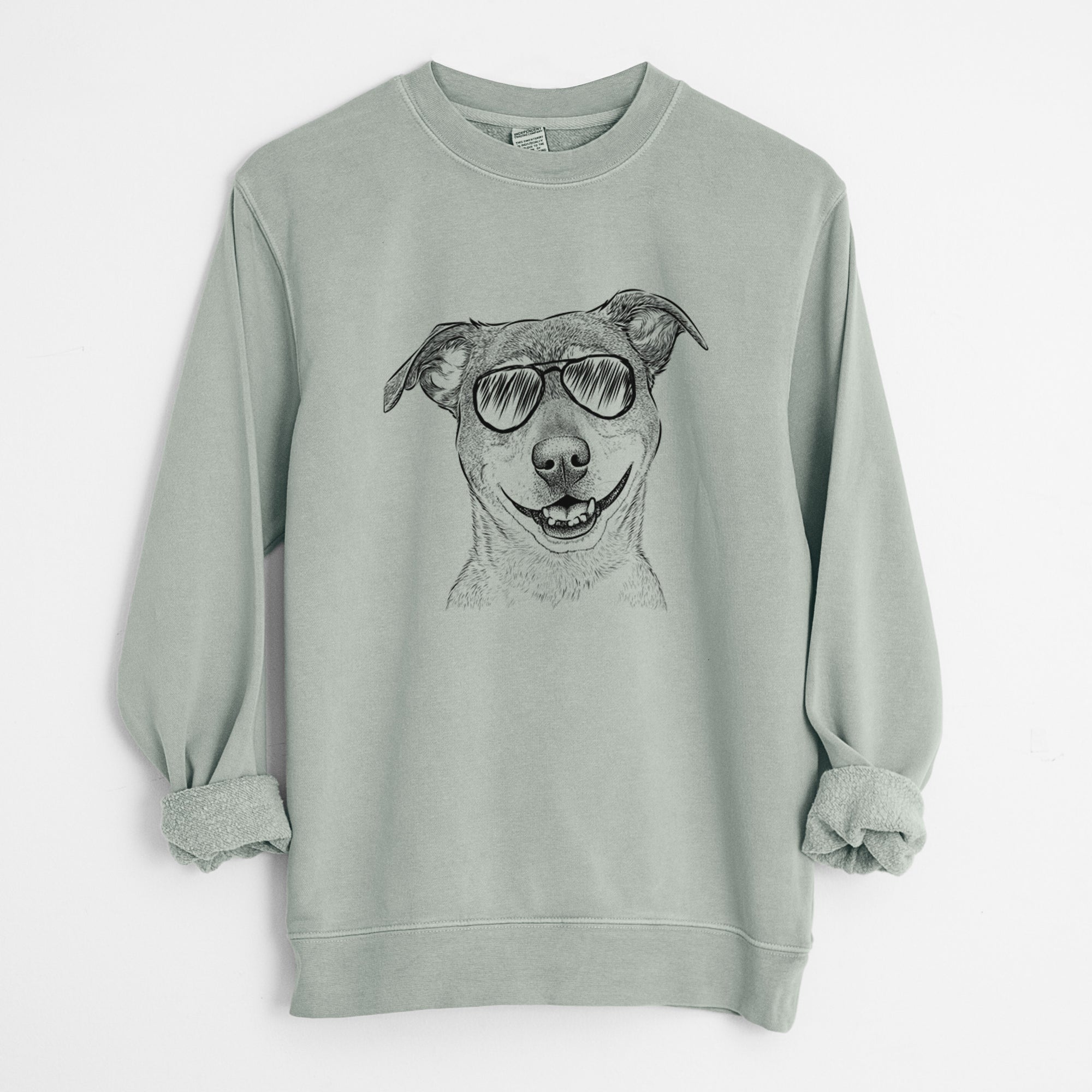 Aviator Reese the Mountain Cur - Unisex Pigment Dyed Crew Sweatshirt